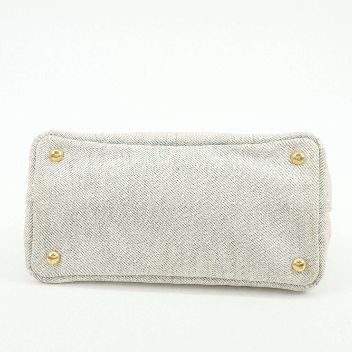 Prada Canapa Mini Denim 2Way Bag Hand Shoulder Bag Gray 1BG439【Pre-order】