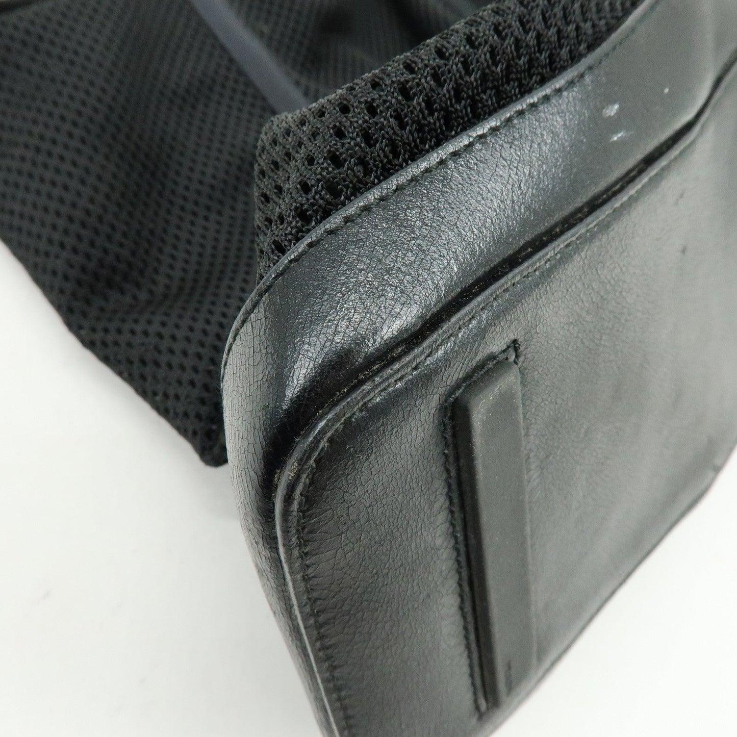 Prada Mesh Leather Tote Bag Shoulder Bag Black【Pre-order】