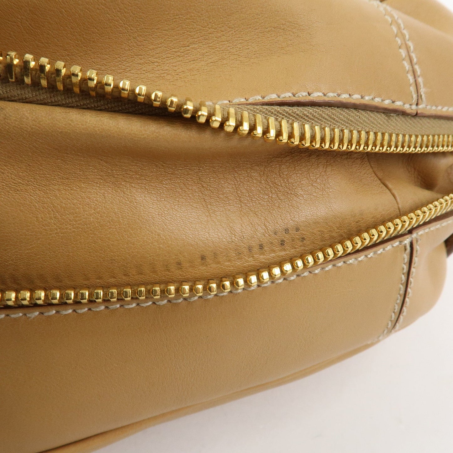 Prada Triangle Logo Leather Shoulder Bag Hand Bag Camel【Pre-order】