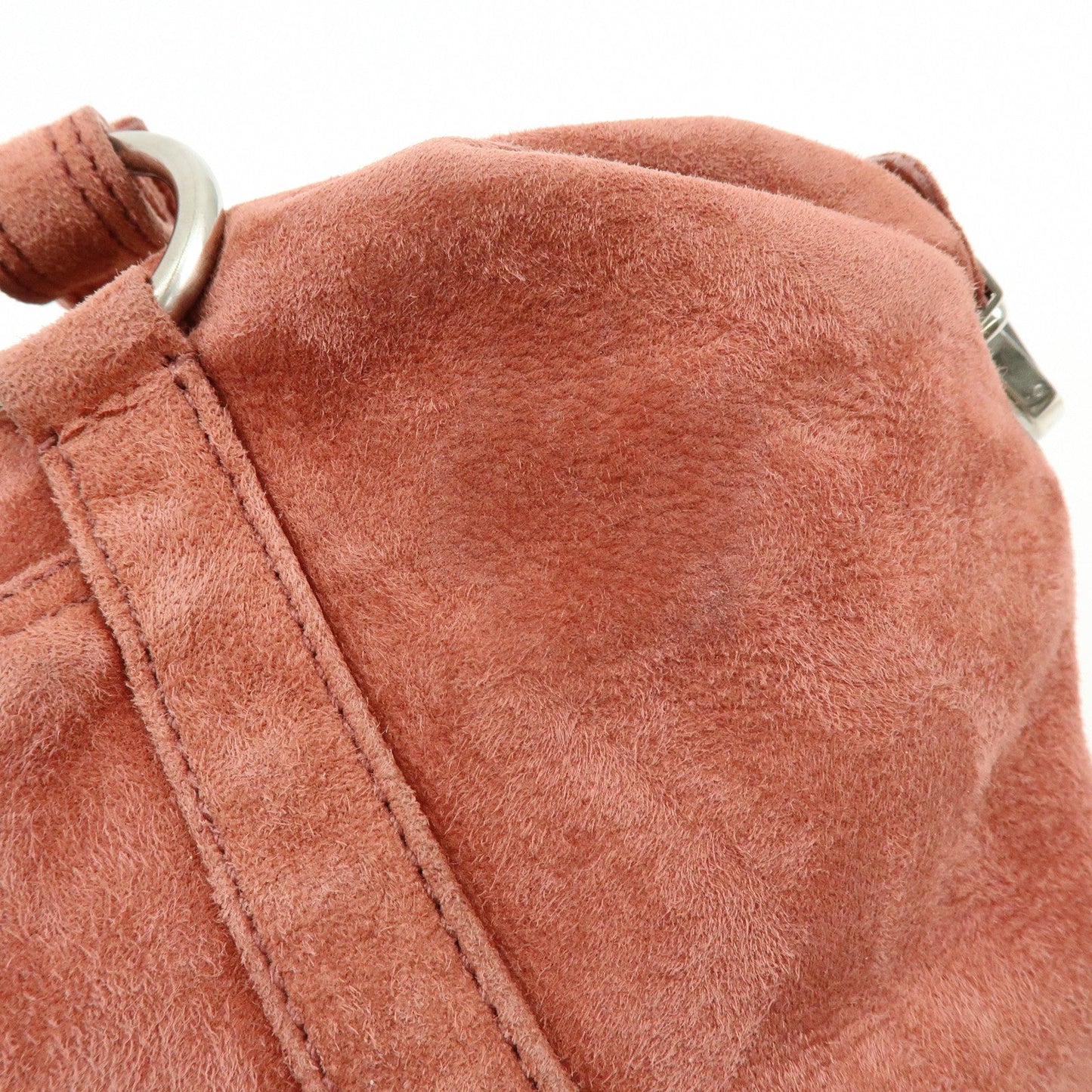 Prada Suede Boston Bag Hand Bag Pink BR2630【Pre-order】