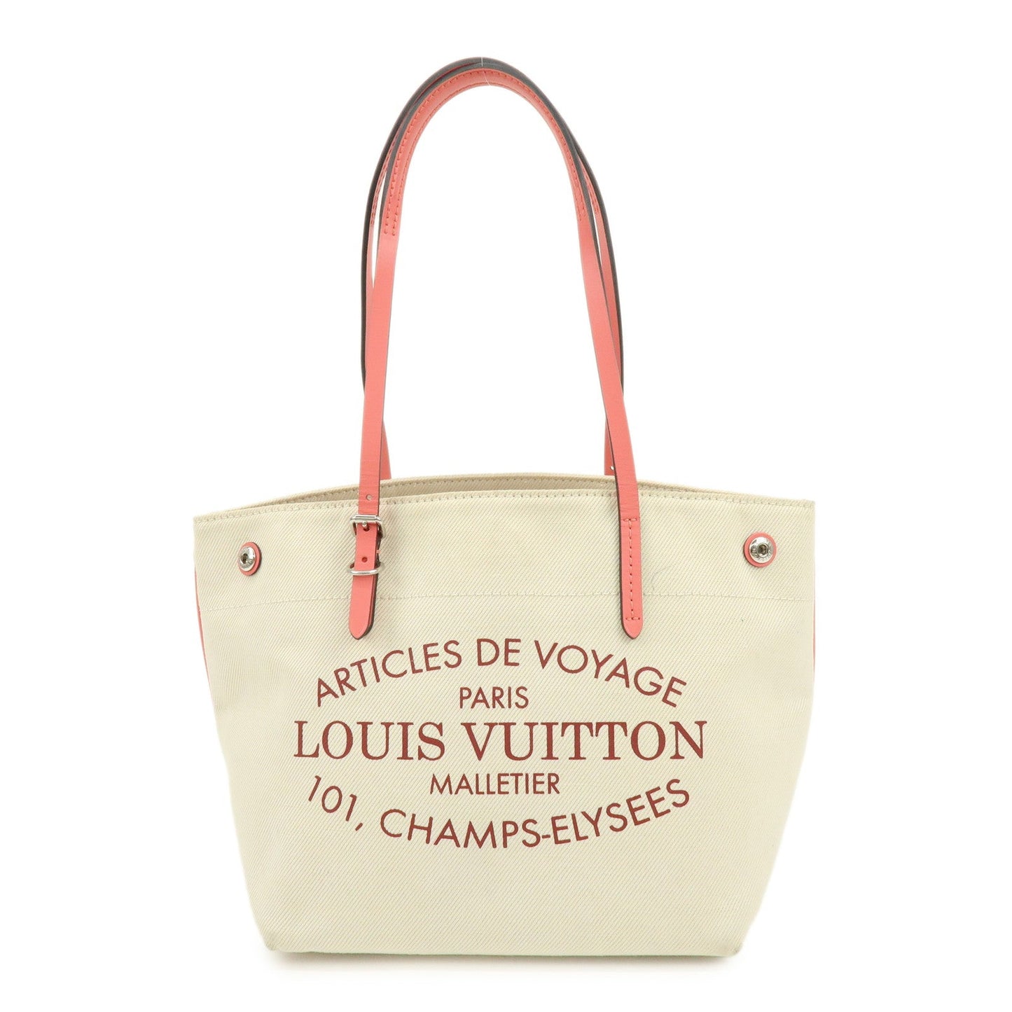 Louis Vuitton Canvas Leather Cabas PM Hand Bag Corail M94505【Pre-order】