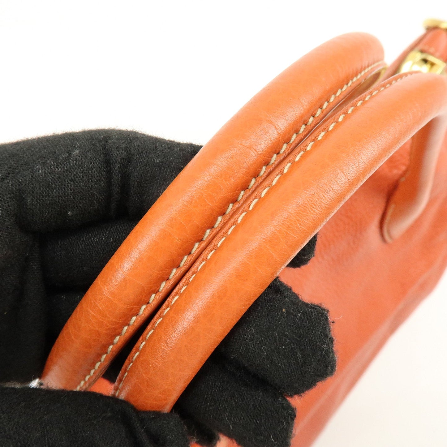 Prada Logo Leather 2Way Bag Hand Bag Shoulder Bag Orange【Pre-order】