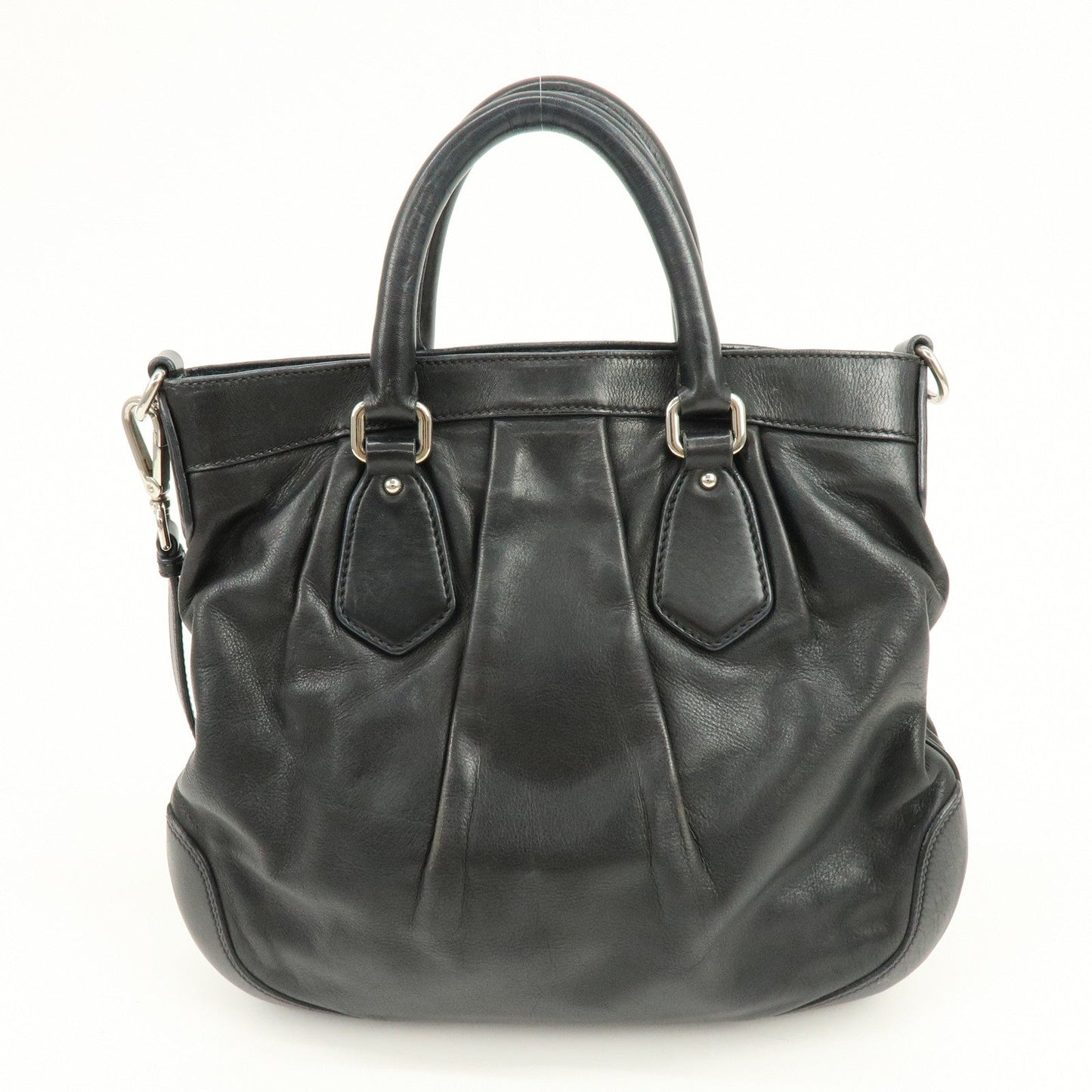 Prada Logo Leather 2Way Bag Hand Bag Shoulder Bag Black BN1226【Pre-order】