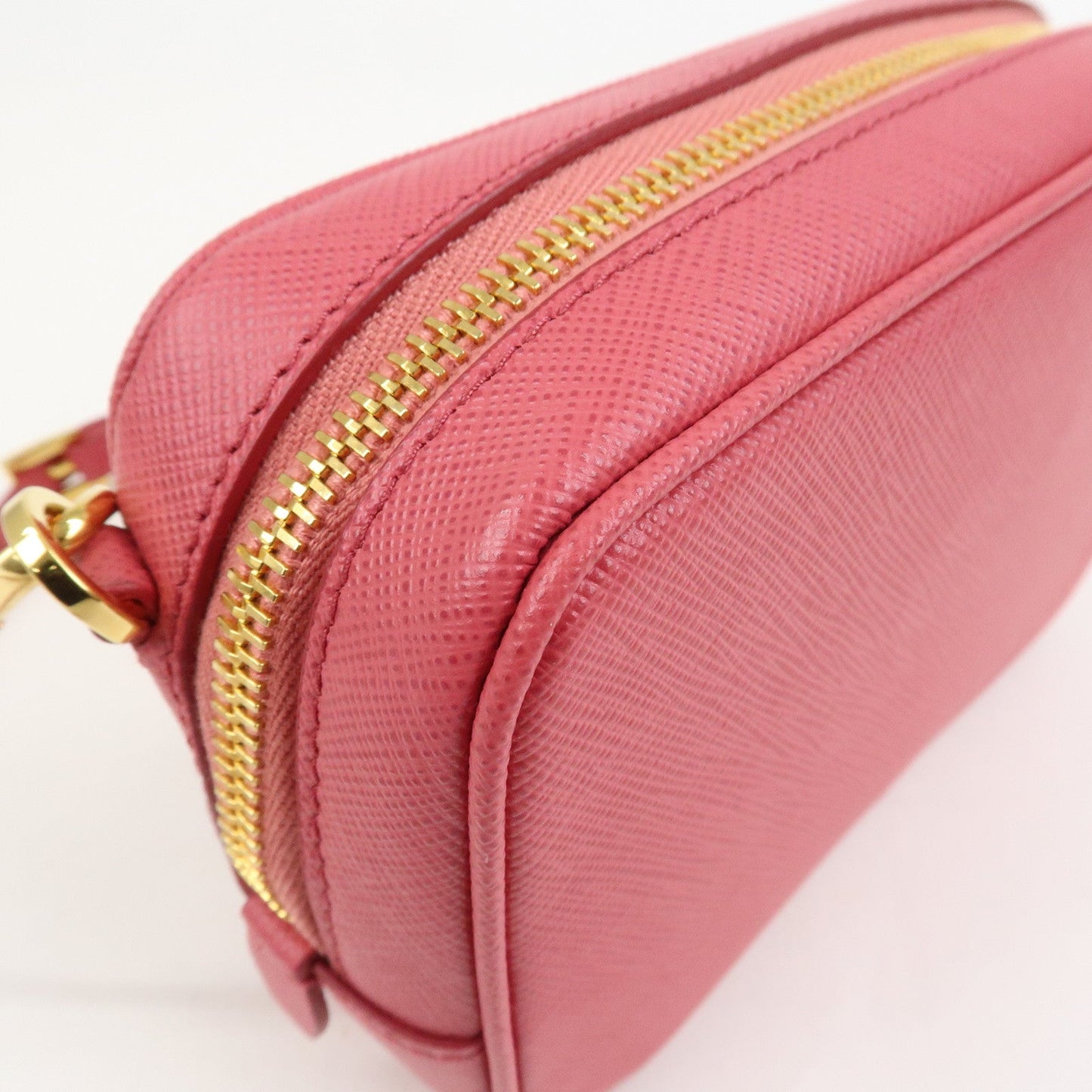 Prada Saffiano Leather Ribbon Mini Camera Shoulder Bag Pink 1N1674【Pre-order】