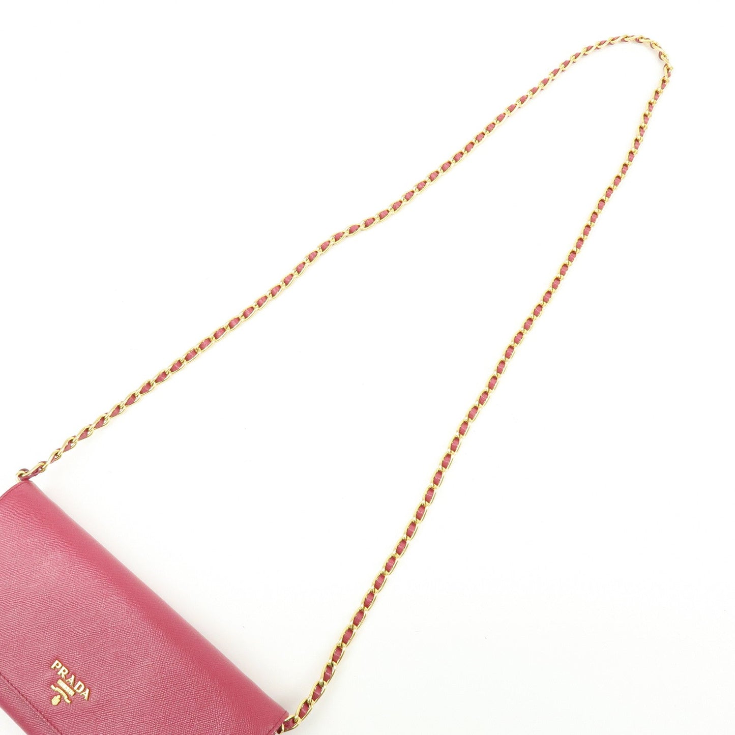 Prada Saffiano Leather Chain Wallet WOC Pink 1M1290【Pre-order】