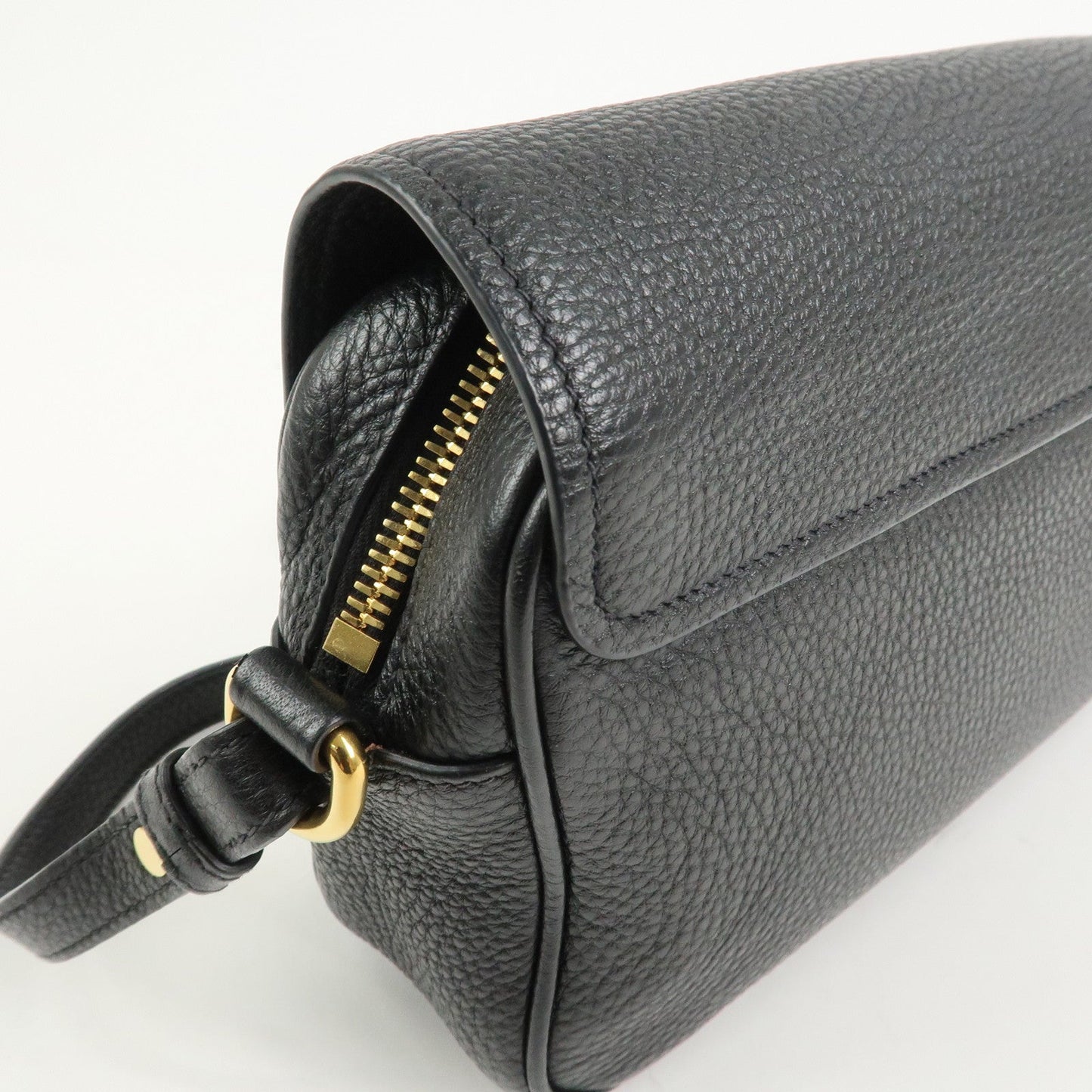 Pradq Logo Leather Shoulder Bag Black 1BD163【Pre-order】