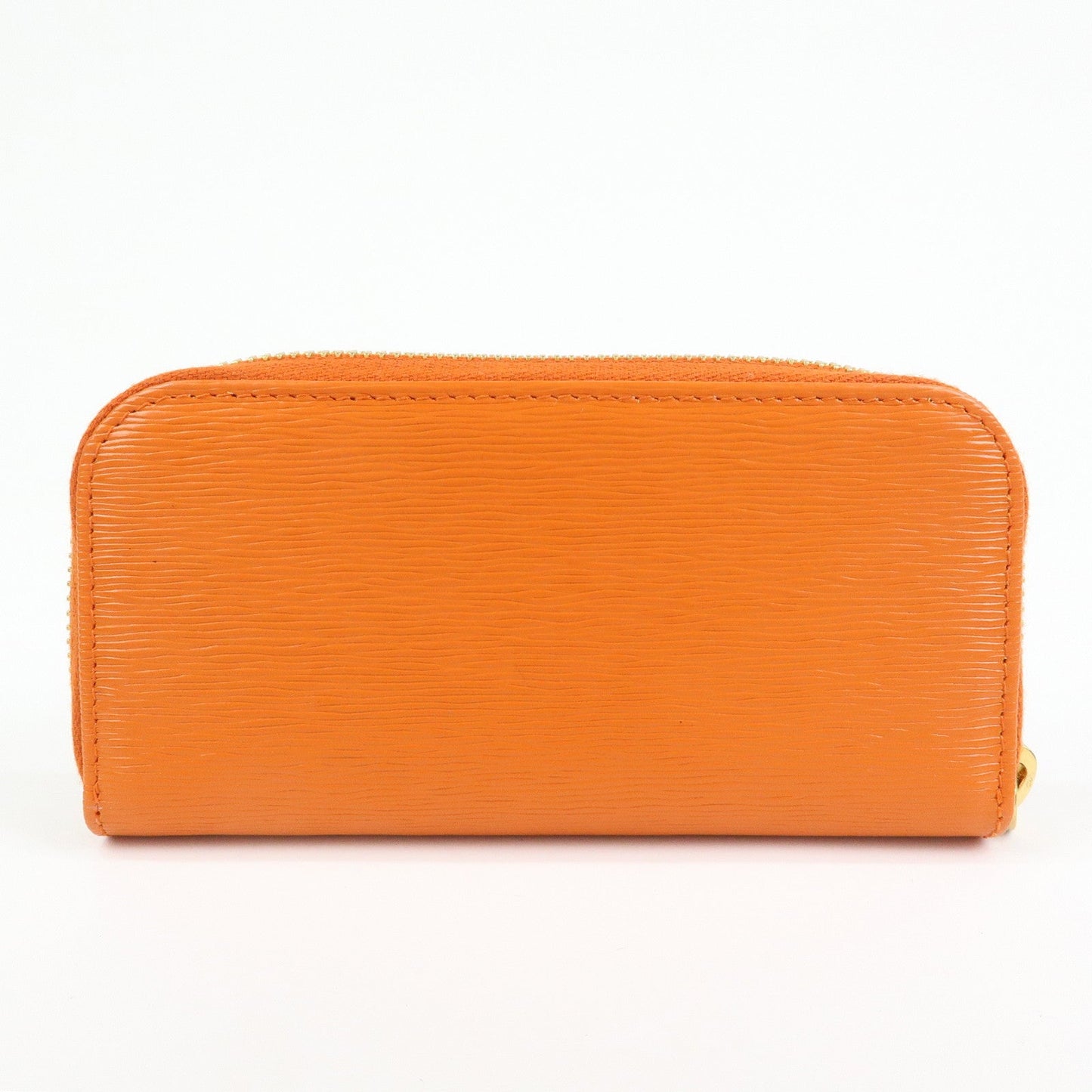 Prada Saffiano Leather Round Zippy 6 Rings Key Case Orange 1PG604【Pre-order】
