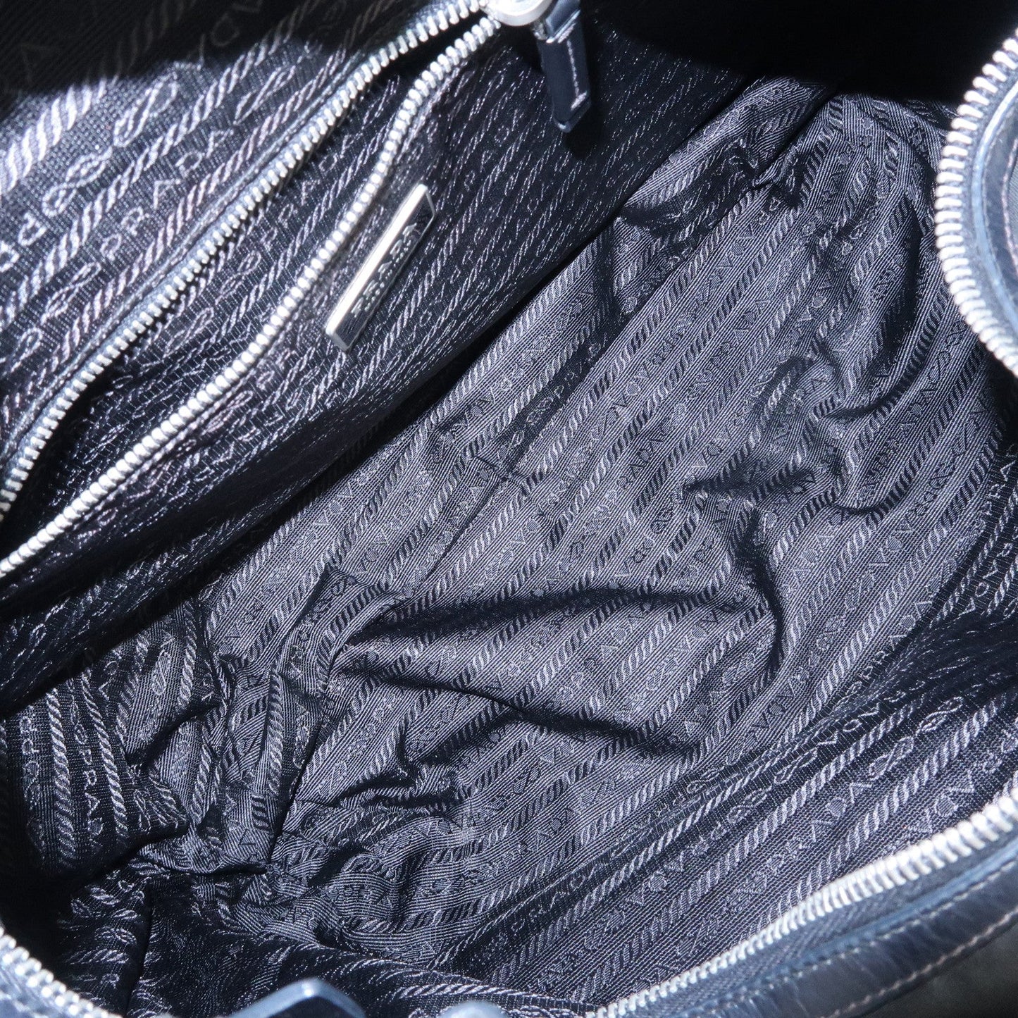 Prada Logo Nylon Leather Shoulder Bag Hand Bag Black BR3287【Pre-order】