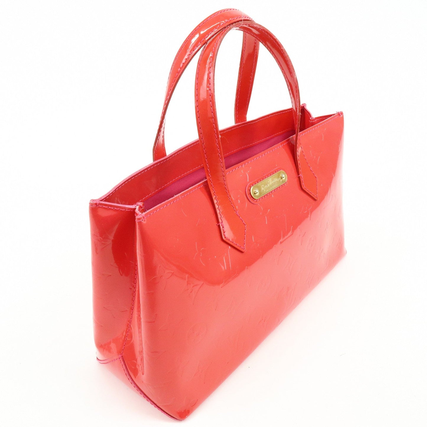 Louis Vuitton Monogram Vernis Wilshire PM Hand Bag Rose Pop M93643【Pre-order】