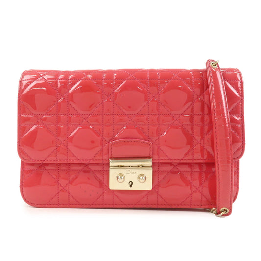 Christian Dior Cannage New Lock Patent Leather Chain Shoulder Bag【Pre-order】