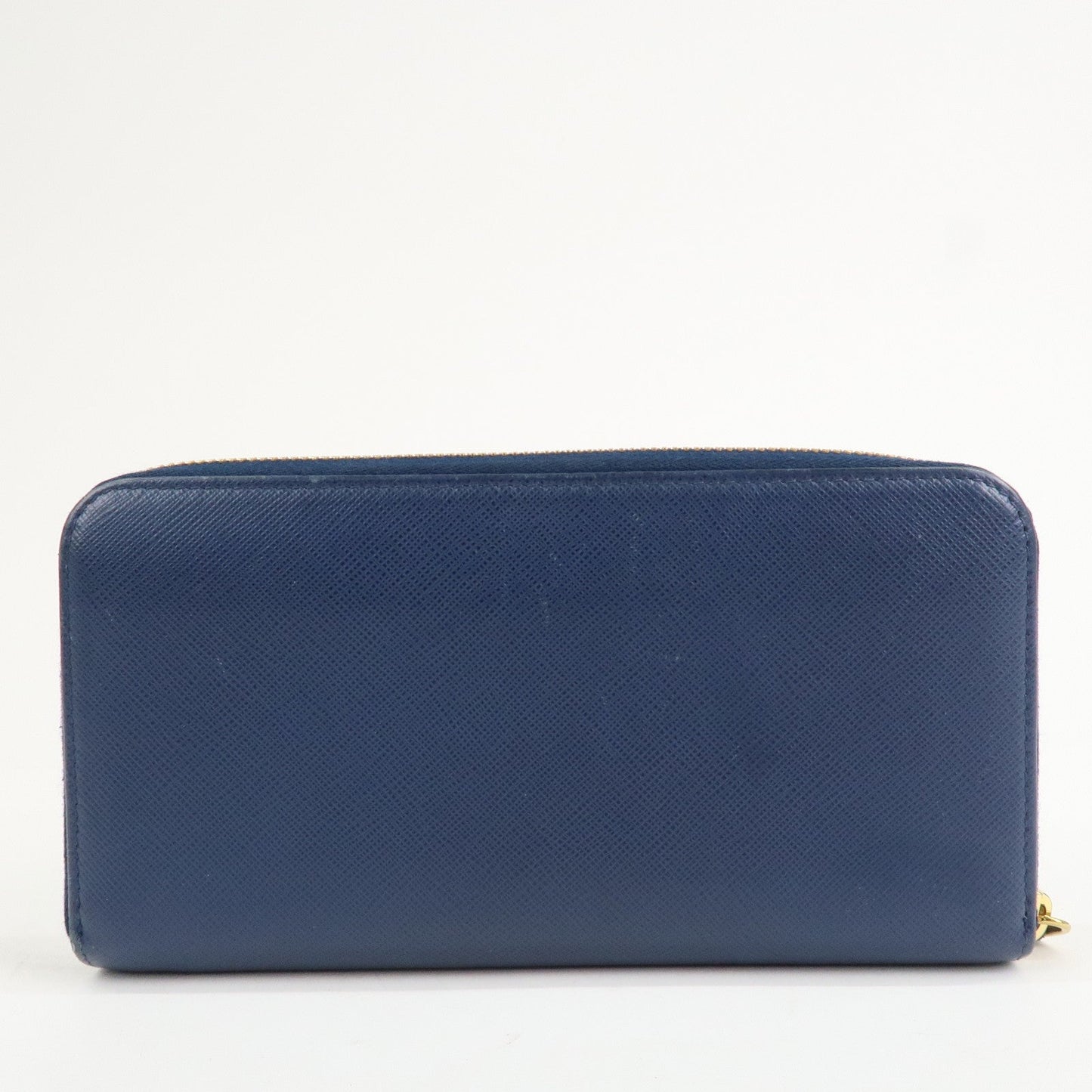 Prada Triangle Logo Saffiano Leather Zippy Long Wallet Navy 1ML506【Pre-order】