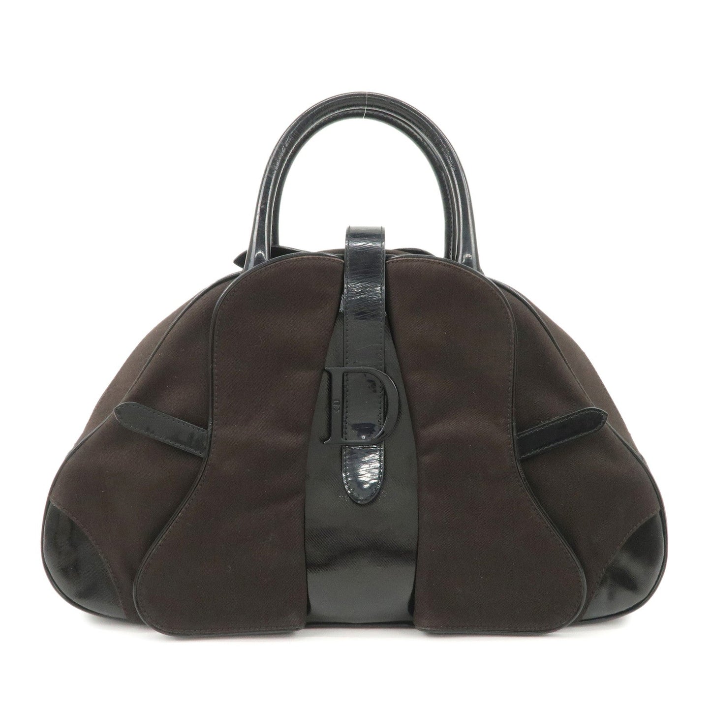 Christian Dior Double Saddle Canvas Patent Leather Hand Bag【Pre-order】