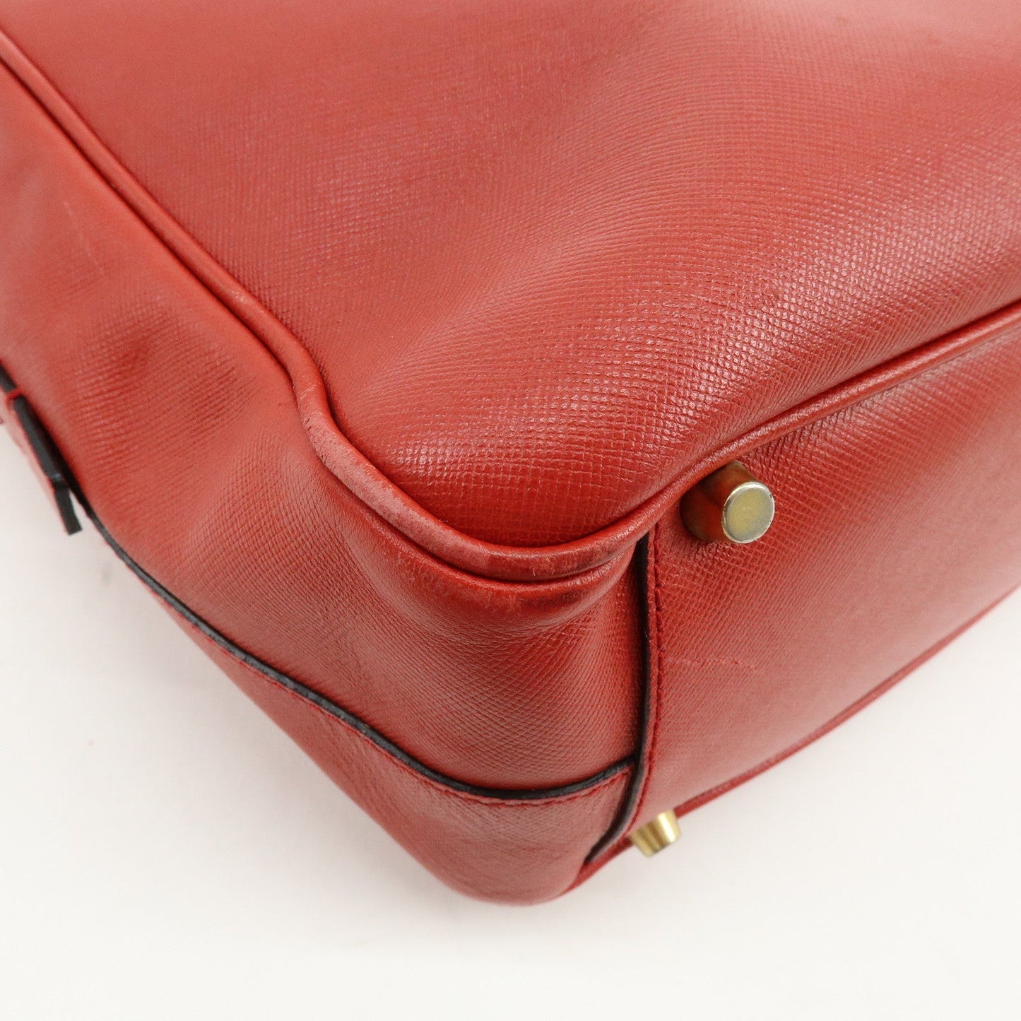 Prada Triangle Logo Saffiano Leather Shoulder Bag Hand Bag Red【Pre-order】