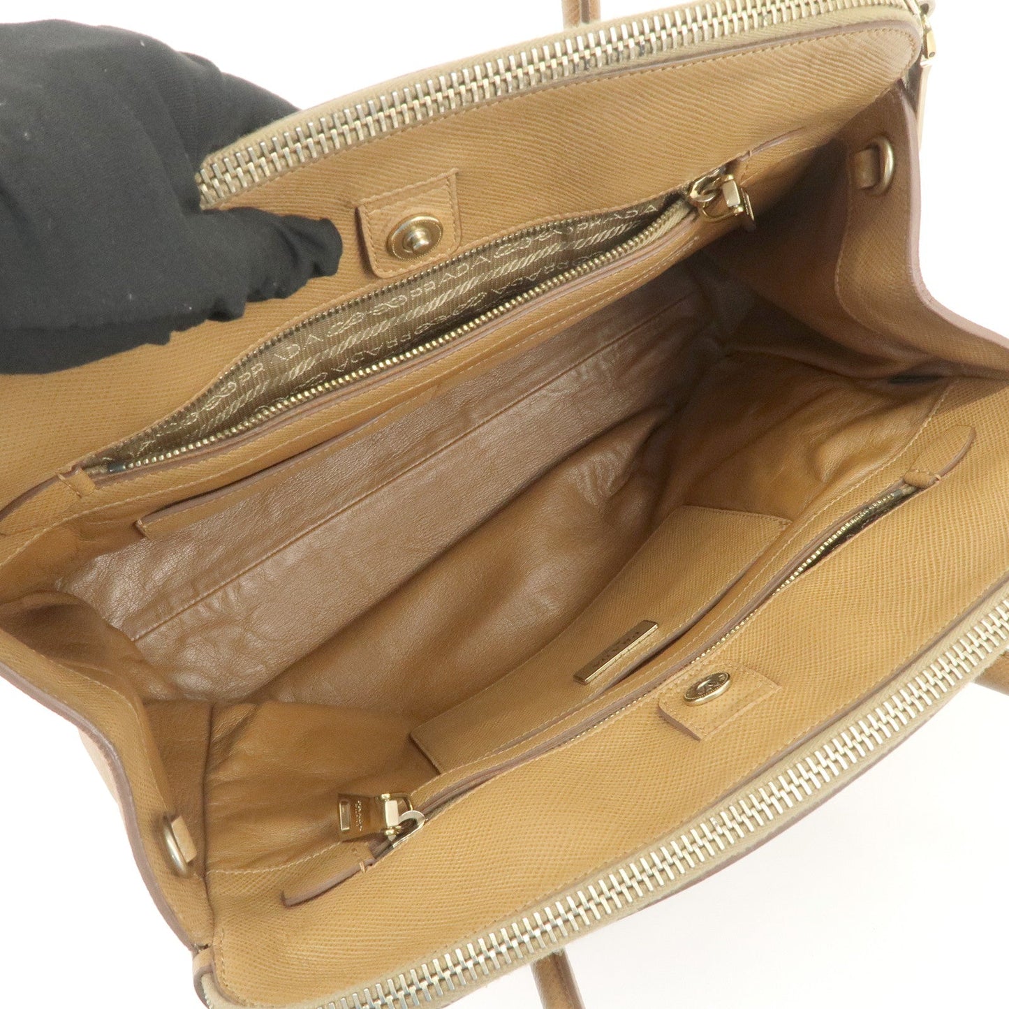 Prada Leather 2Way Bag Hand Bag Shoulder Bag Light Brown BN2572【Pre-order】