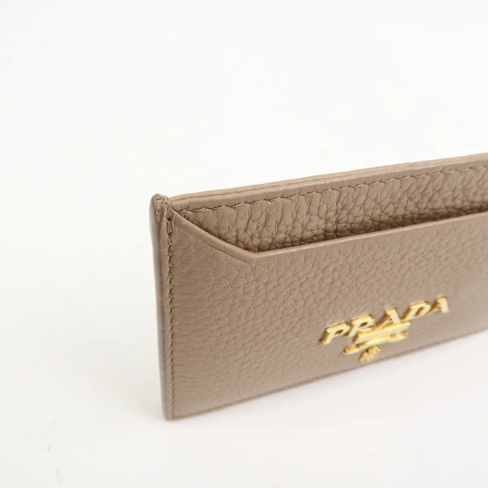 Prada Leather Card Case Card Holder Beige【Pre-order】