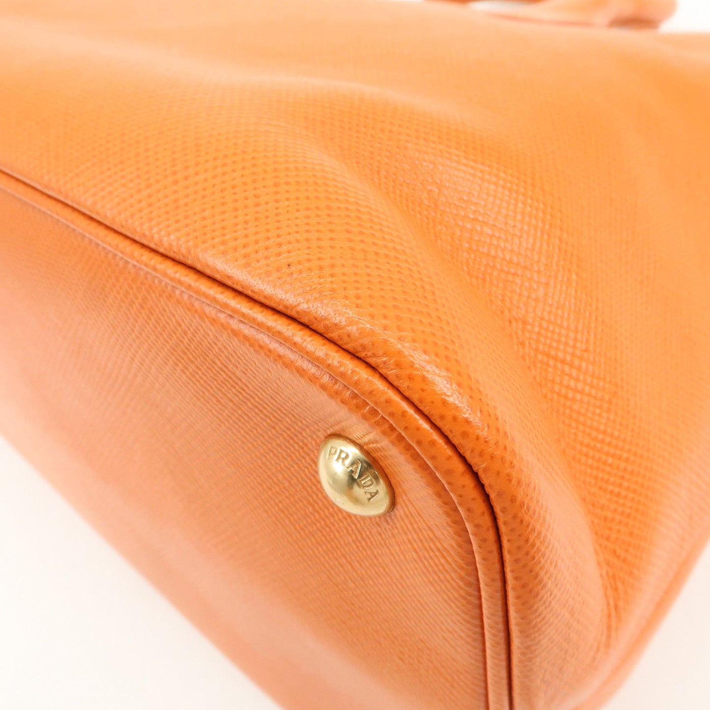 Prada Logo Saffiano Leather Hand Bag Orange BN2560【Pre-order】
