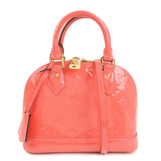 Louis Vuitton Monogram Vernis Alma BB 2Way Bag Hand Bag Rose Rich M90259【Pre-order】