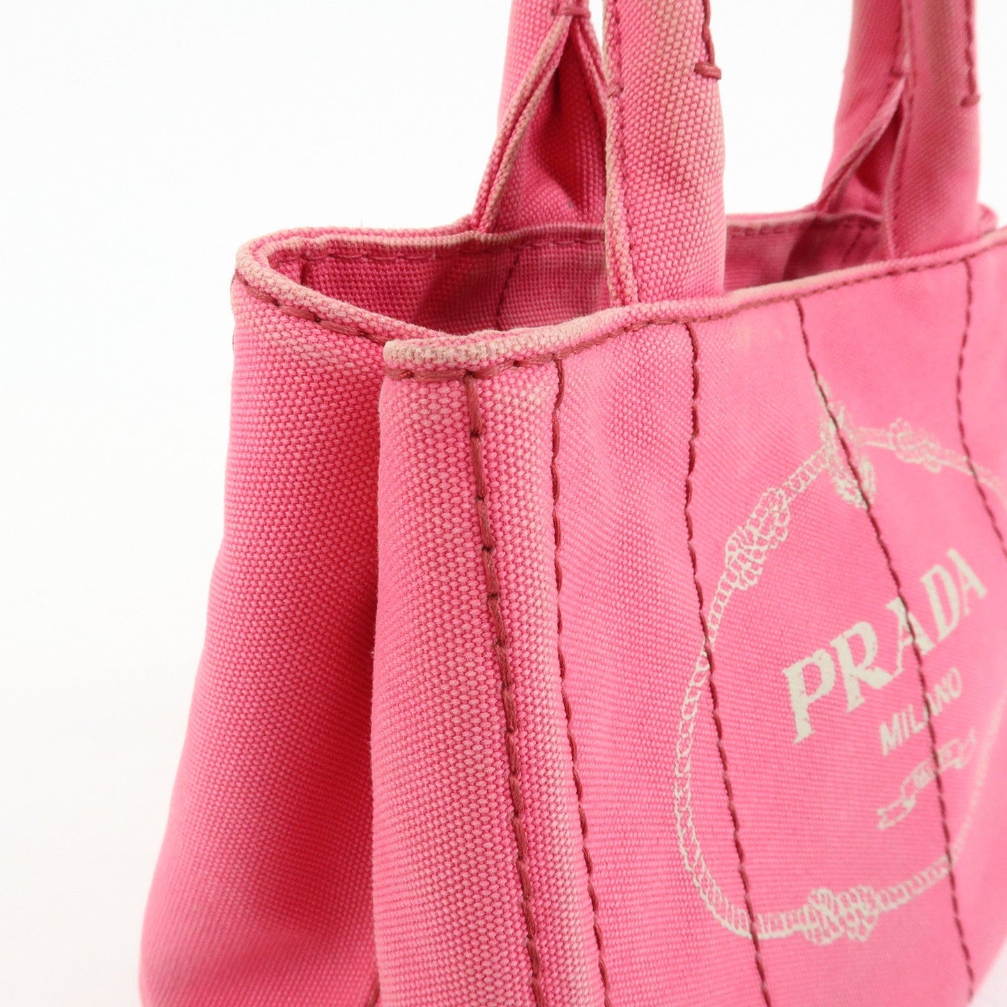 Prada Canapa Mini Canvas 2Way Bag Hand Bag Pink 1BG439【Pre-order】