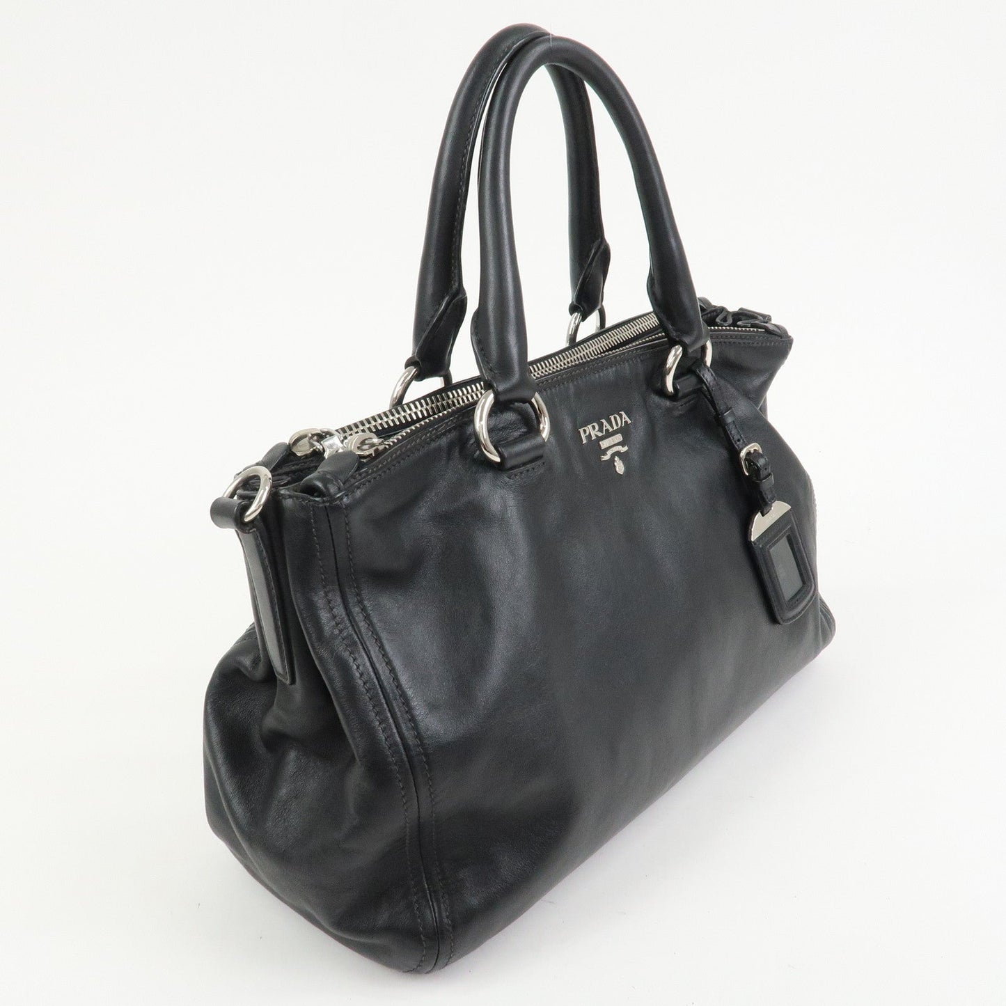 Prada Logo Leather 2WAY Bag Hand Bag Shoulder Bag Black BN2866【Pre-order】