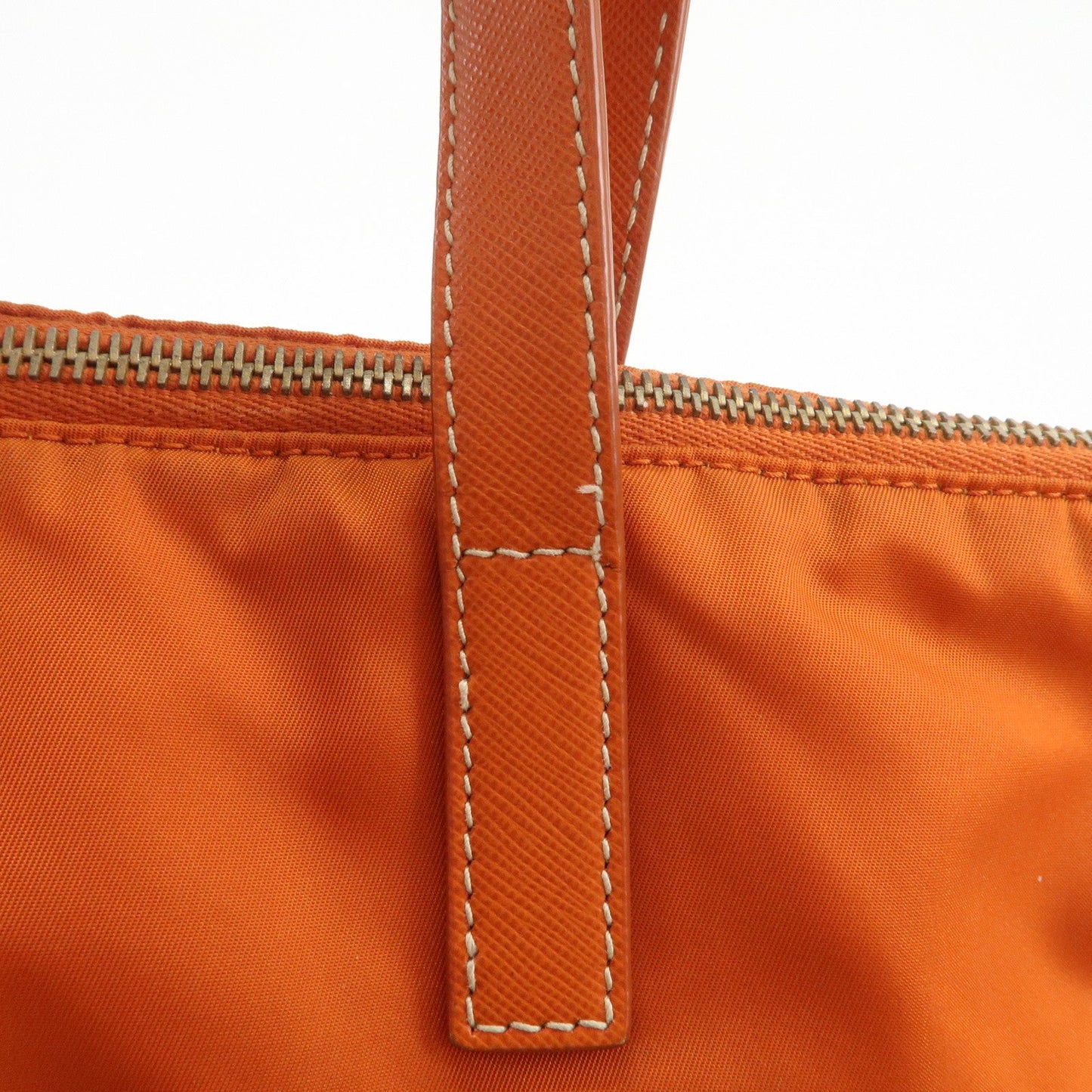 Prada Nylon Saffiano Leather Tote Bag Hand Bag Orange【Pre-order】