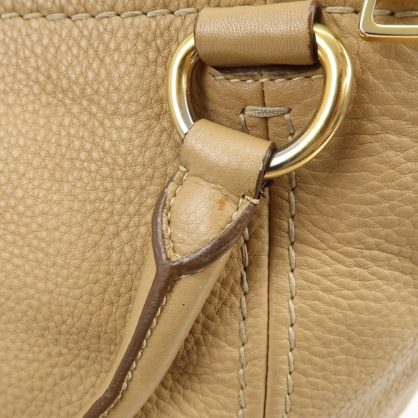 Prada Logo Leather 2Way Bag Hand Bag Shoulder Bag Camel【Pre-order】