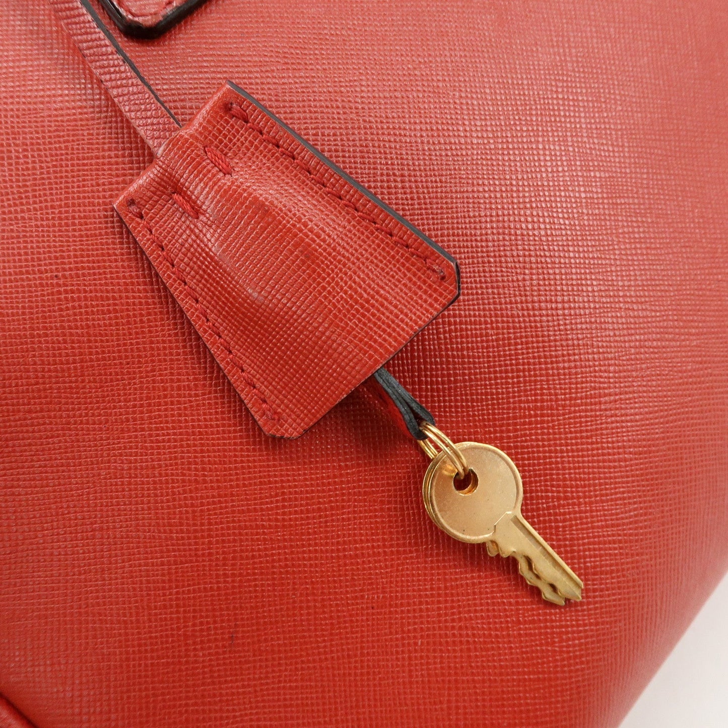 Prada Triangle Logo Saffiano Leather Shoulder Bag Hand Bag Red【Pre-order】