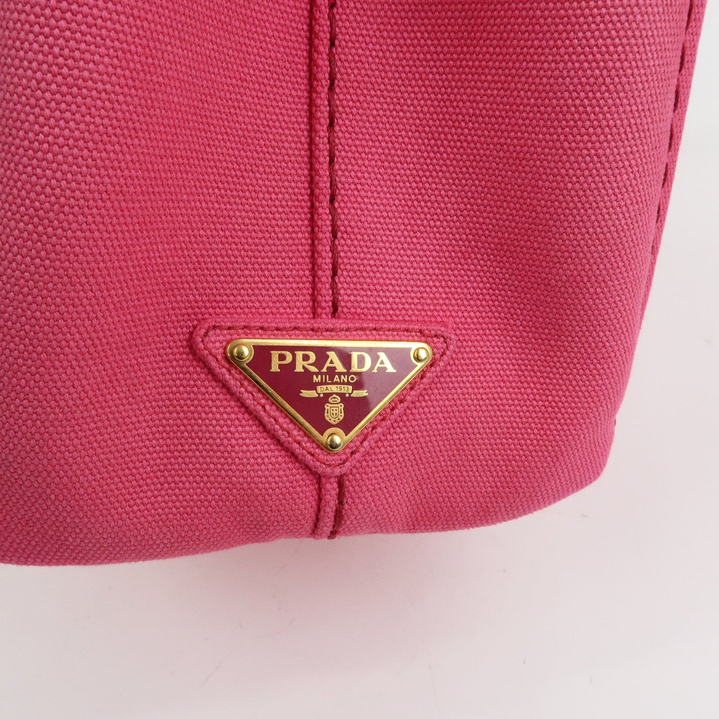 Prada Triangle Logo Canapa Mini 2Way Hand Shoulder Bag Pink B2439G【Pre-order】