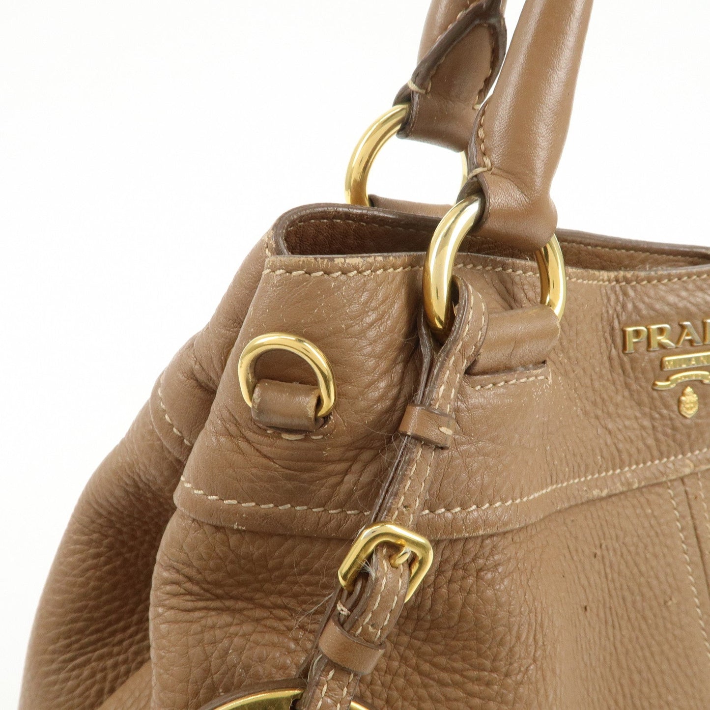 Prada Calf Leather 2Way Bag Hand Bag Shoulder Bag Brown【Pre-order】
