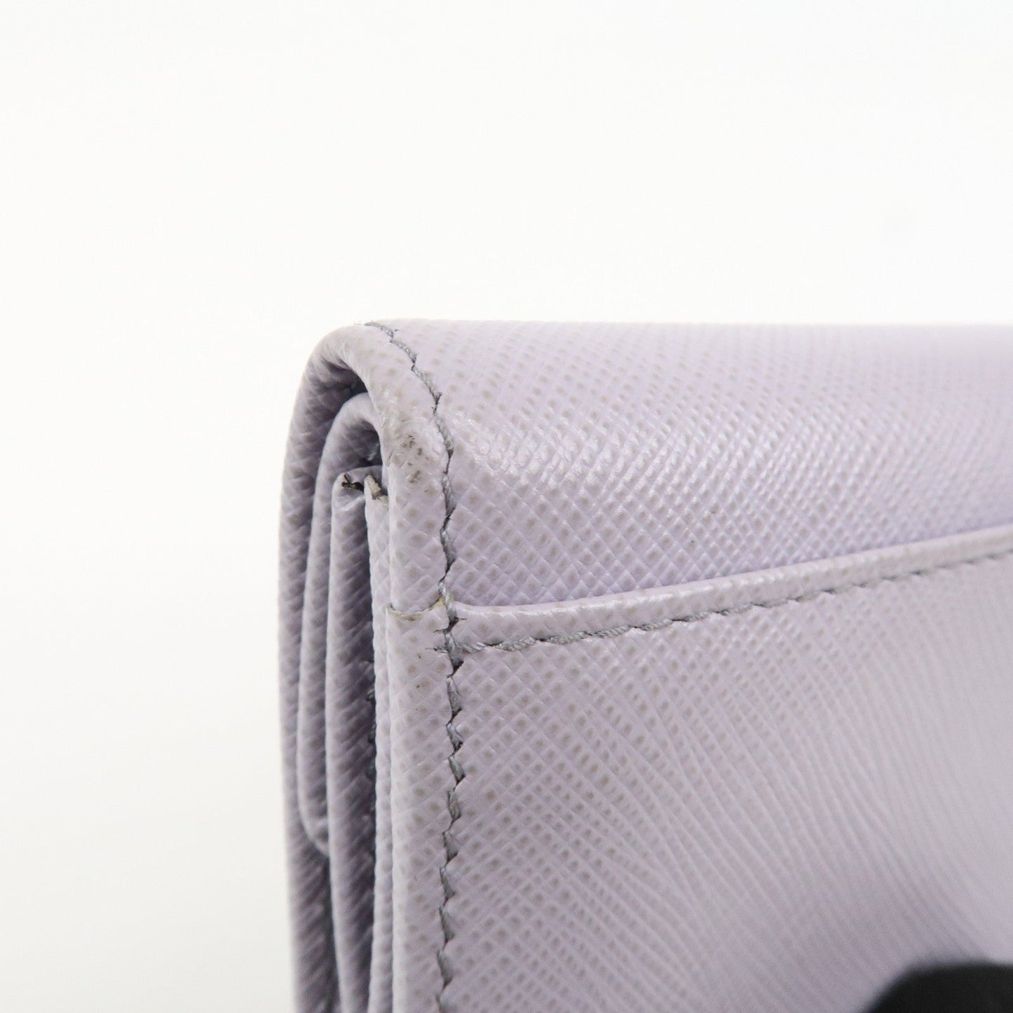 Prada Saffiano Leather Tri-fold Compact Wallet Light Purple 1MH043【Pre-order】