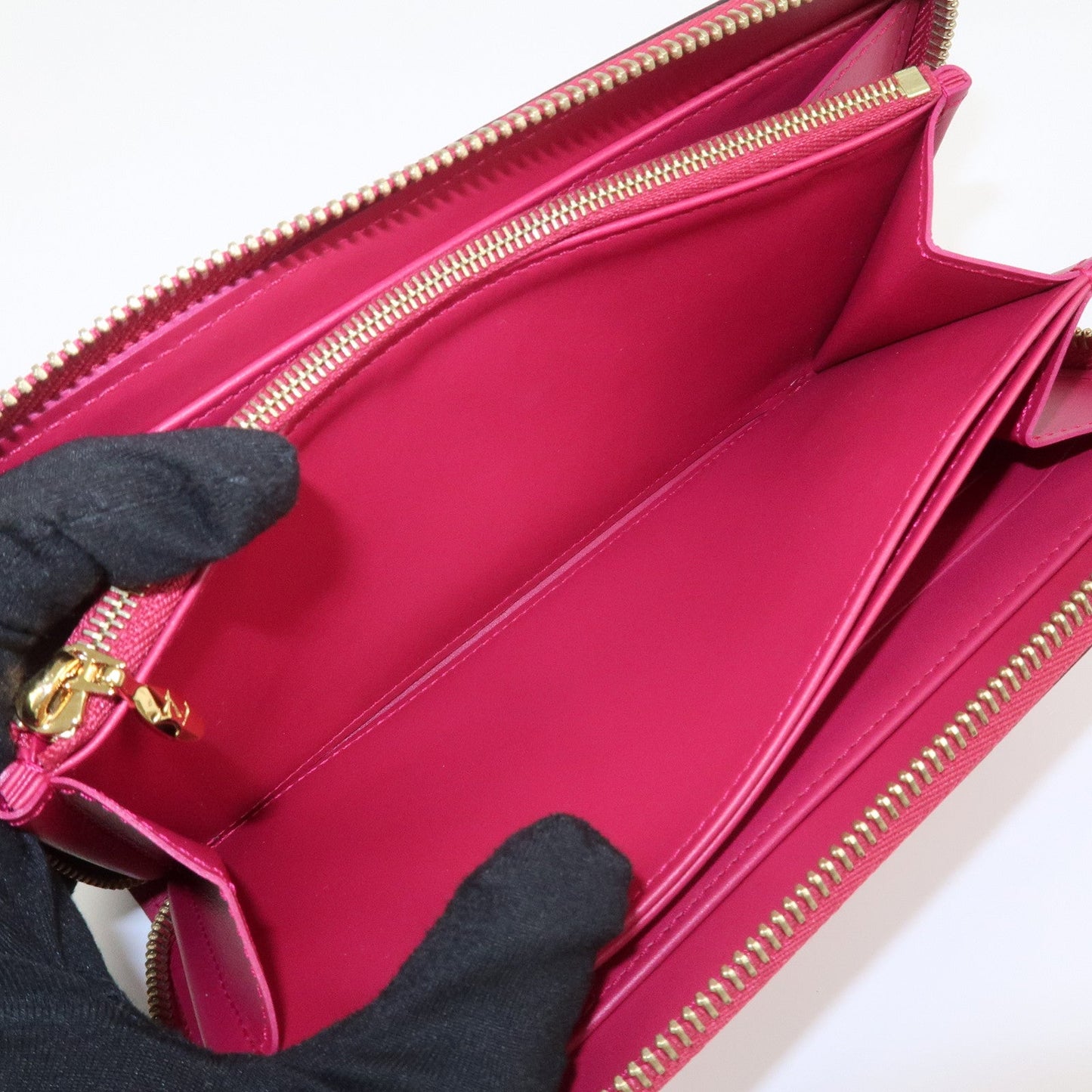 Louis Vuitton Monogram Vernis Round Zippy Wallet Rose Indien M91597【Pre-order】