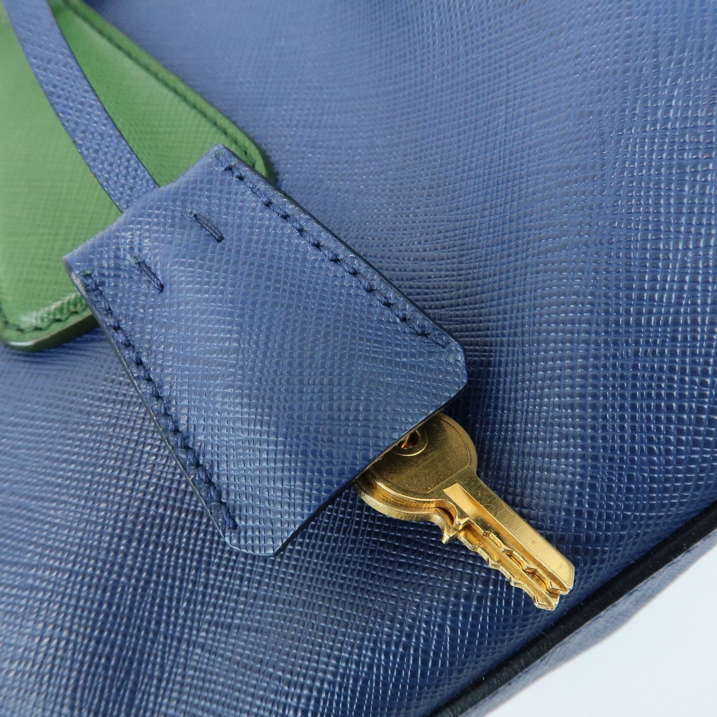 Prada Triangle Logo 2Way Bag Hand Bag Shoulder Bag Blue Green【Pre-order】