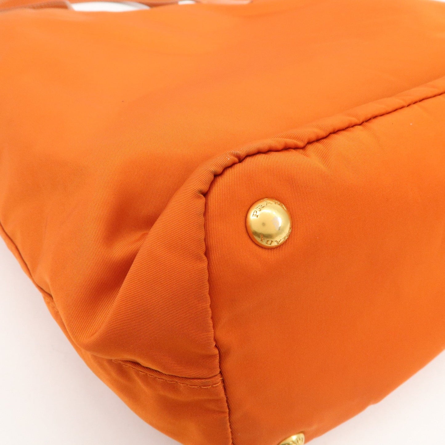 Prada Nylon Saffiano Leather Tote Bag Hand Bag Orange【Pre-order】