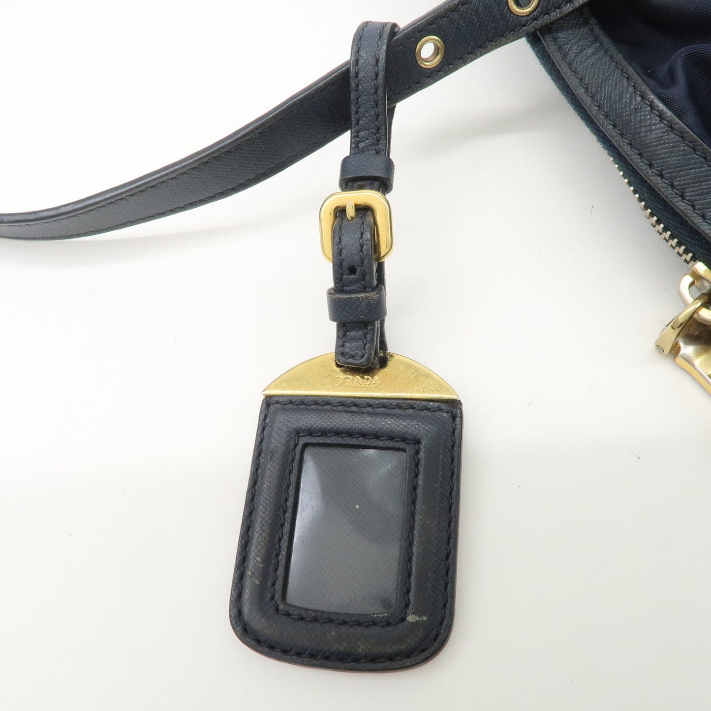 Prada Nylon Saffiano Leather Shoulder Bag Tote Bag Navy【Pre-order】
