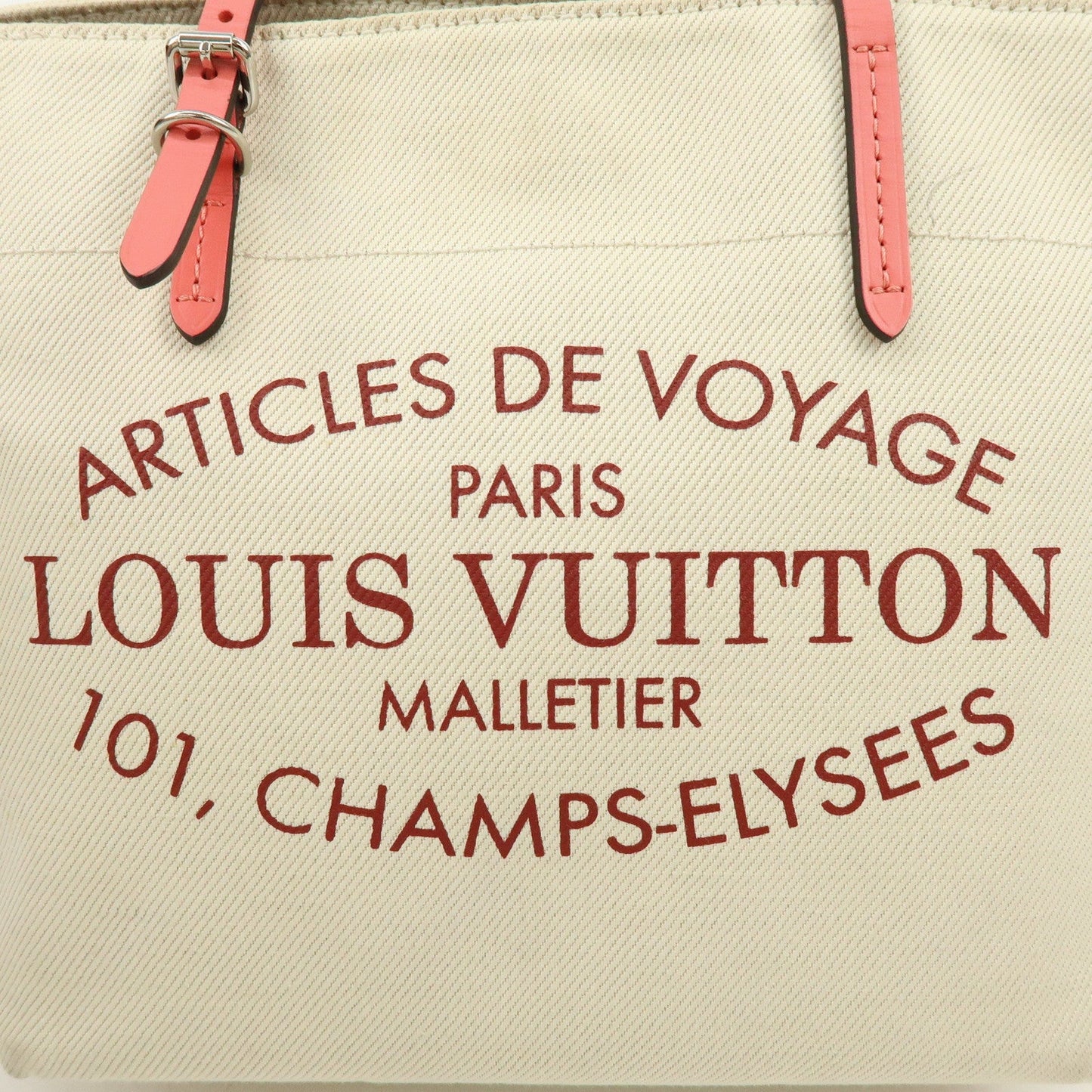 Louis Vuitton Canvas Leather Cabas PM Hand Bag Corail M94505【Pre-order】