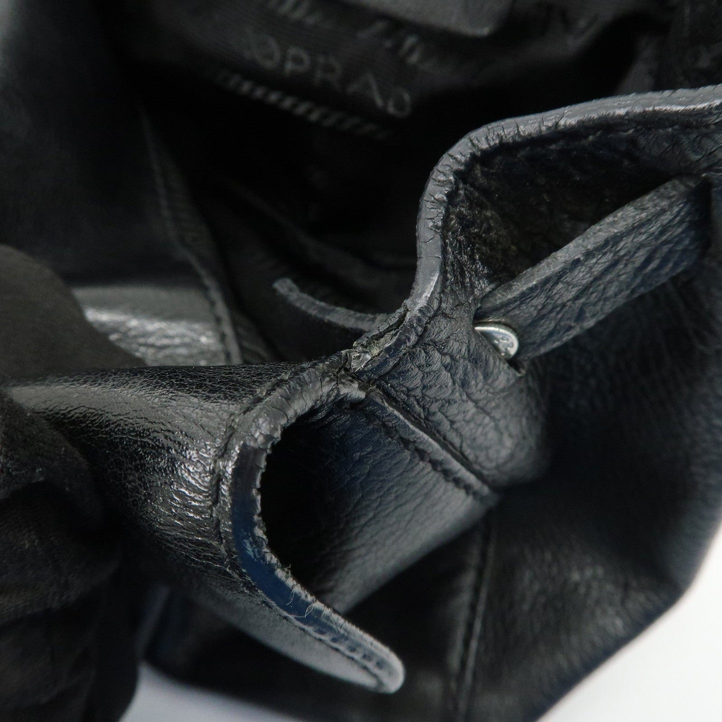 Prada Triangle Logo Leather Shoulder Bag Hand Bag Black【Pre-order】