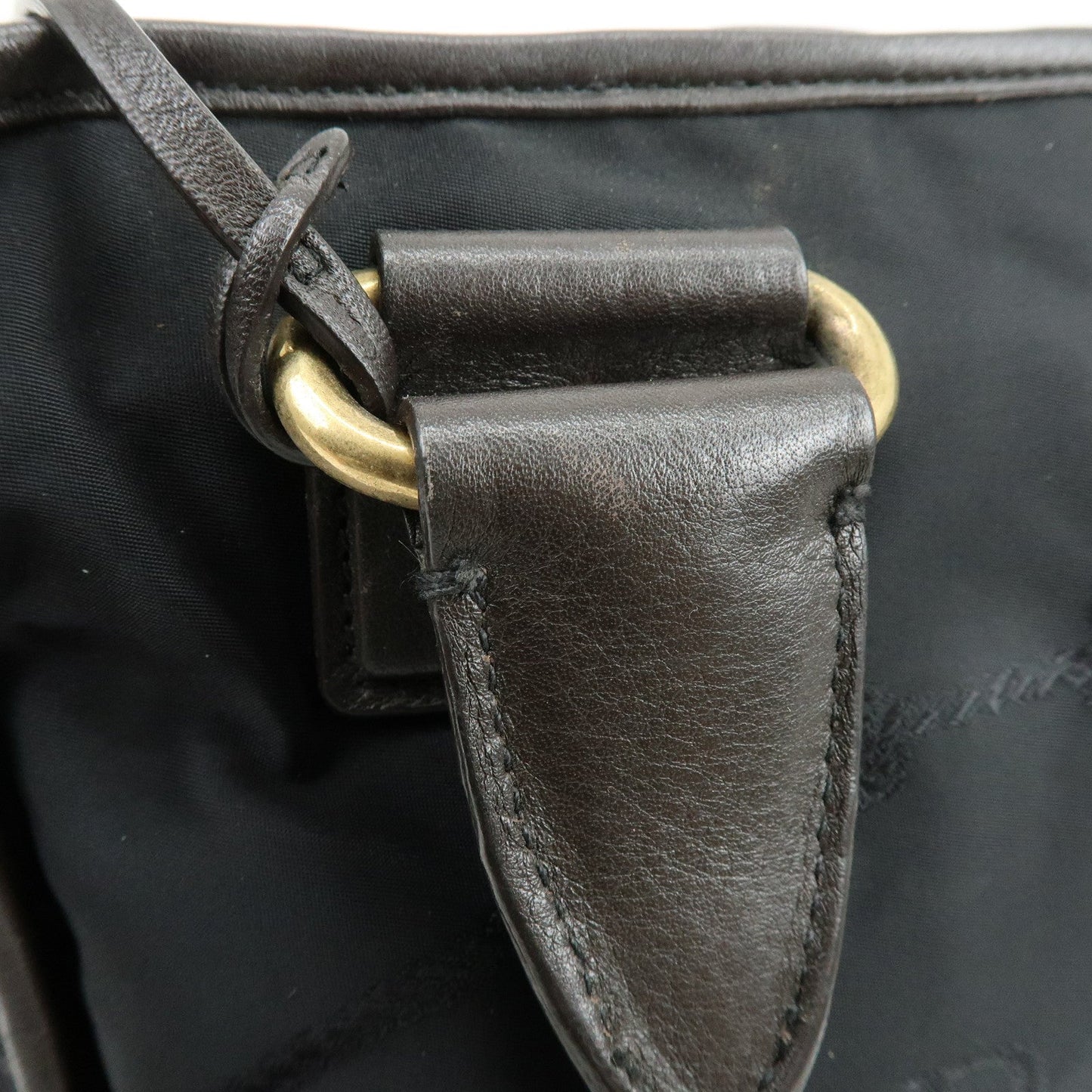 Prada Triangle Logo Nylon Leather 2Way Hand Shoulder Bag Black【Pre-order】