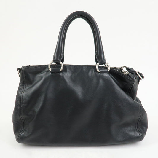 Prada Logo Leather 2WAY Bag Hand Bag Shoulder Bag Black BN2866【Pre-order】