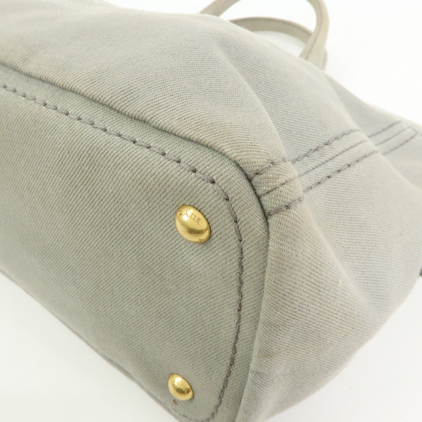 Prada Canapa Canvas 2Way Bag Hand Bag Shoulder Bag Gray BN2069【Pre-order】