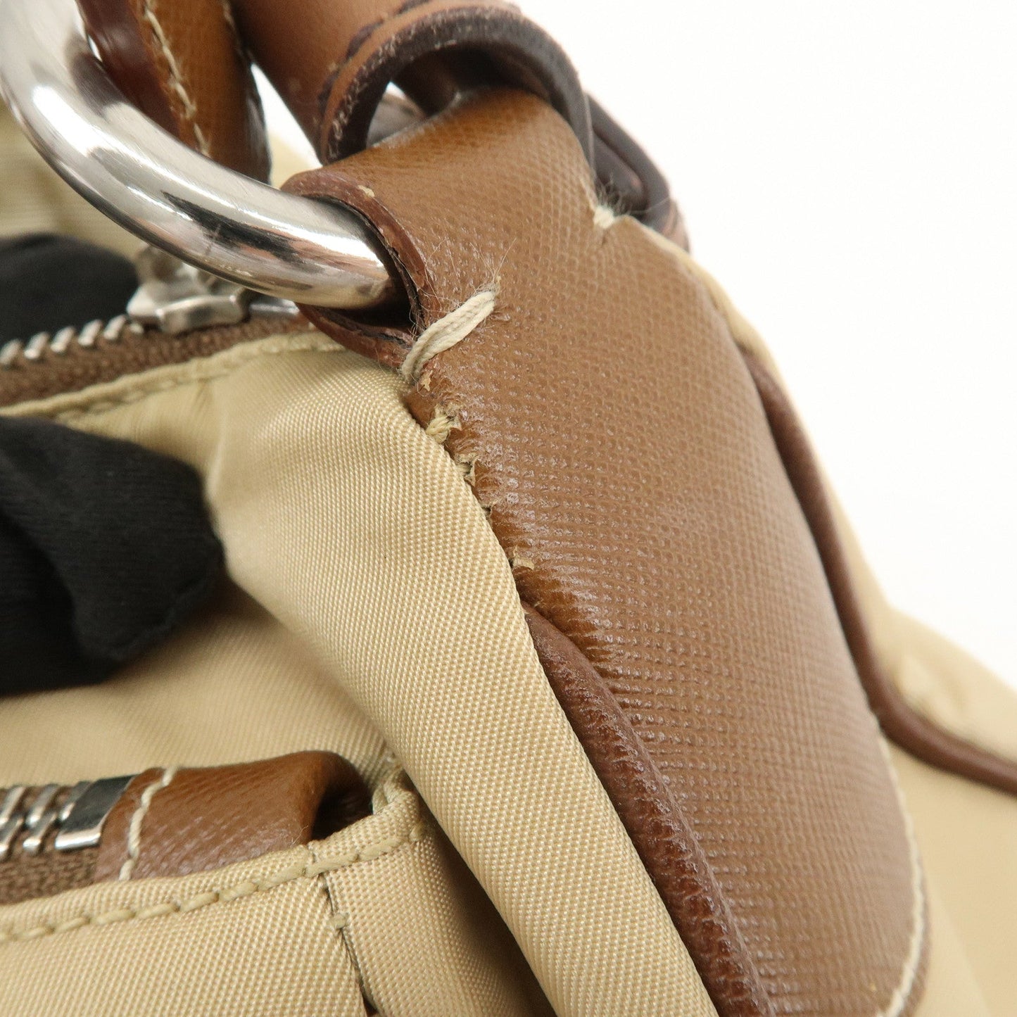 Prada Triangle Logo Nylon Saffiano Leather Shoulder Bag Hand Bag【Pre-order】