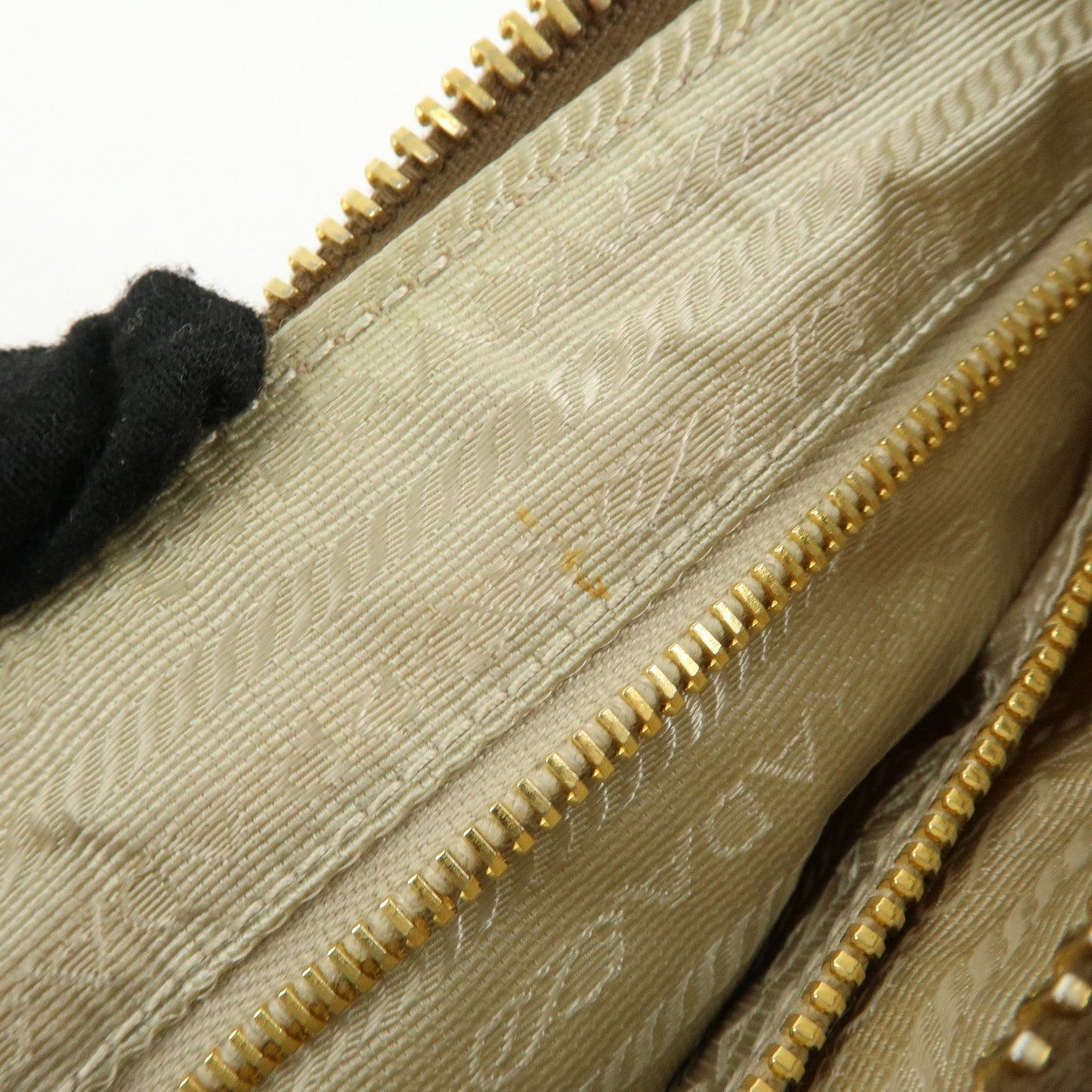 Prada Triangle Logo Nylon Leather Shoulder Bag Crossbody Bag Beige【Pre-order】