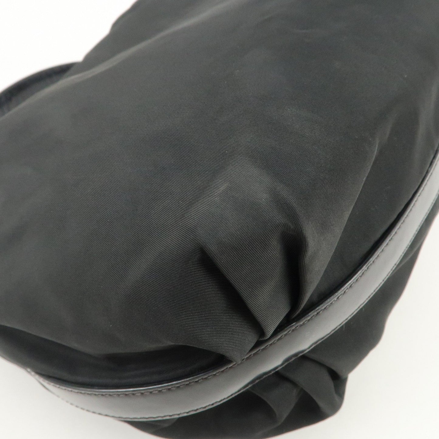 Prada Logo Nylon Leather Shoulder Bag Hand Bag Black BR3287【Pre-order】