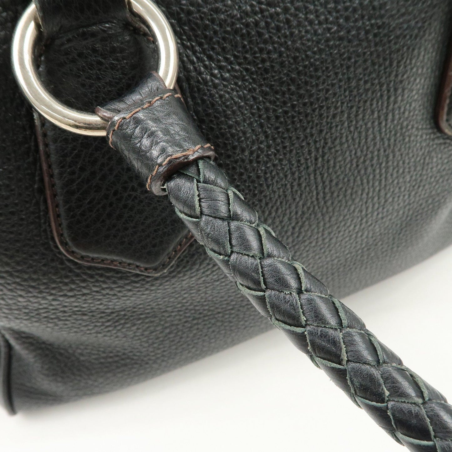 Prada Logo Leather Hand Bag Mini Boston Bag Black BL0471 Used【Pre-order】