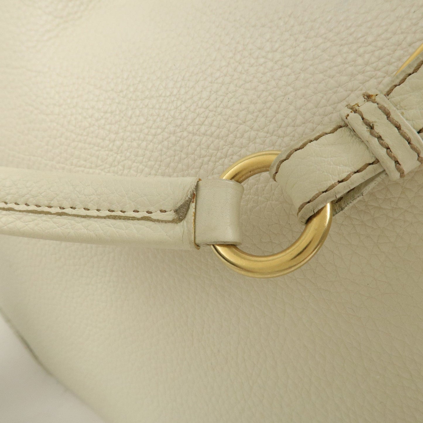 Prada Logo Calf Leather Tote Bag Shoulder Bag Ivory BR3844【Pre-order】