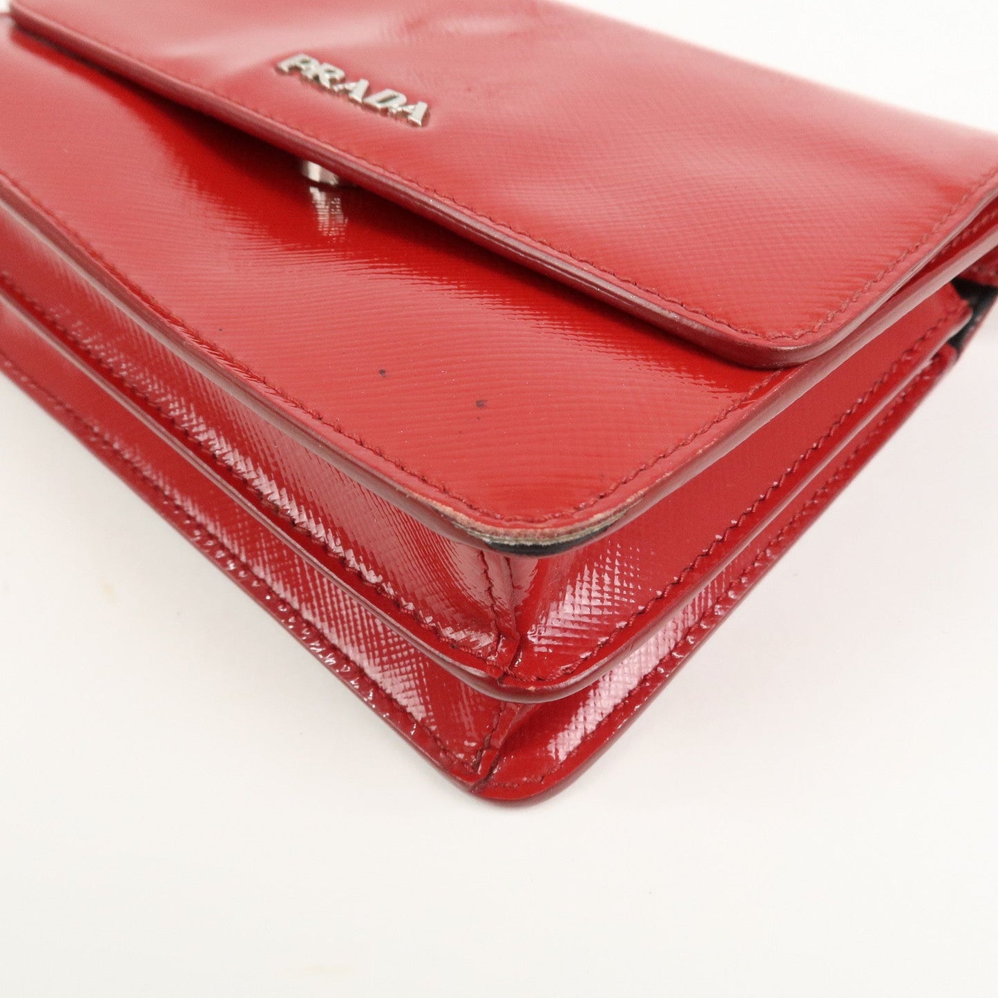 Prada Saffiano Leather 2Way Mini Shoulder Bag Clutch Bag Red BT1031【Pre-order】