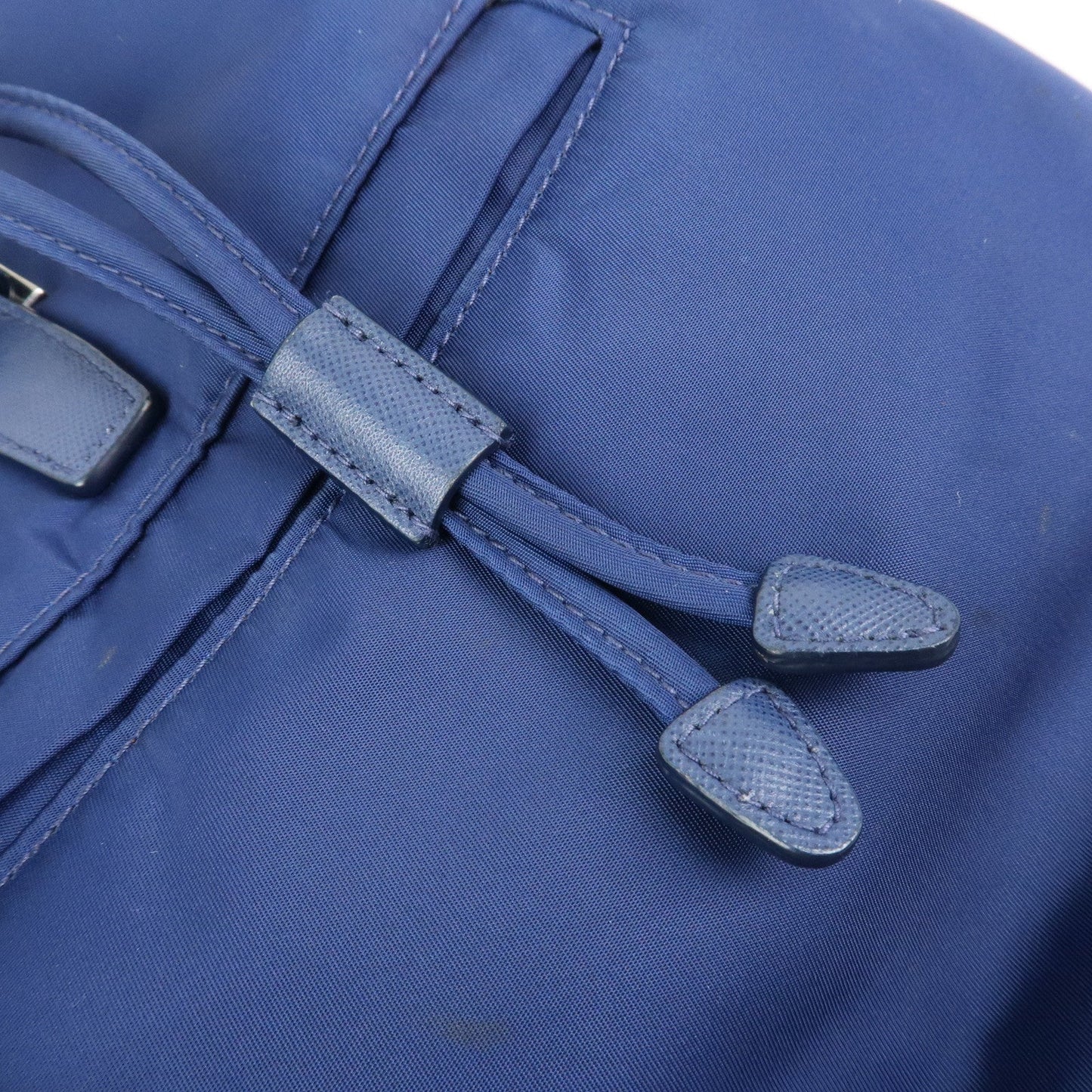 Prada Triangle Logo Nylon Saffiano Leather Backpack Navy BZ0032【Pre-order】
