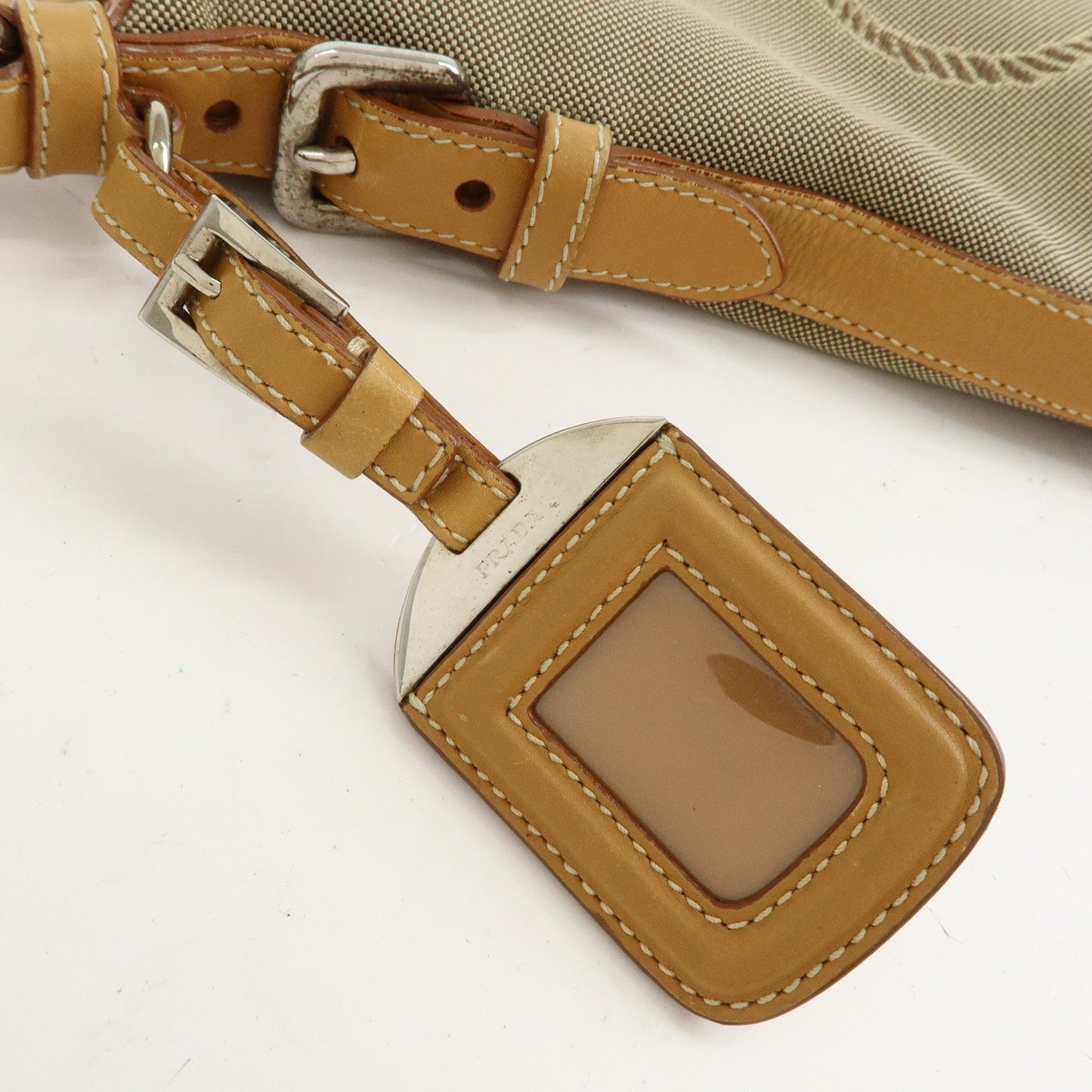 Prada Logo Jacquard Leather Shoulder Bag Crossbody Bag Camel BT0533【Pre-order】