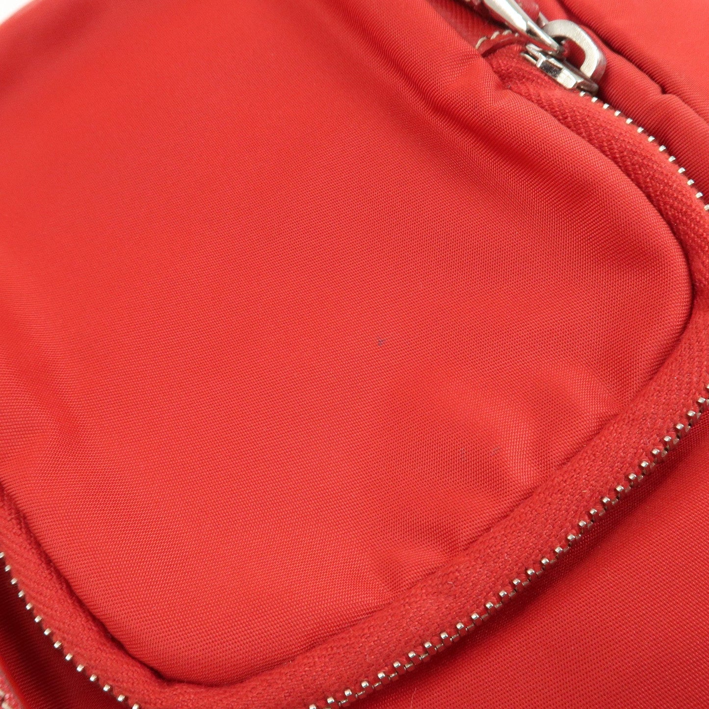 Prada Triangle Logo Nylon Saffiano Leather Shoulder Bag Red BT0436【Pre-order】