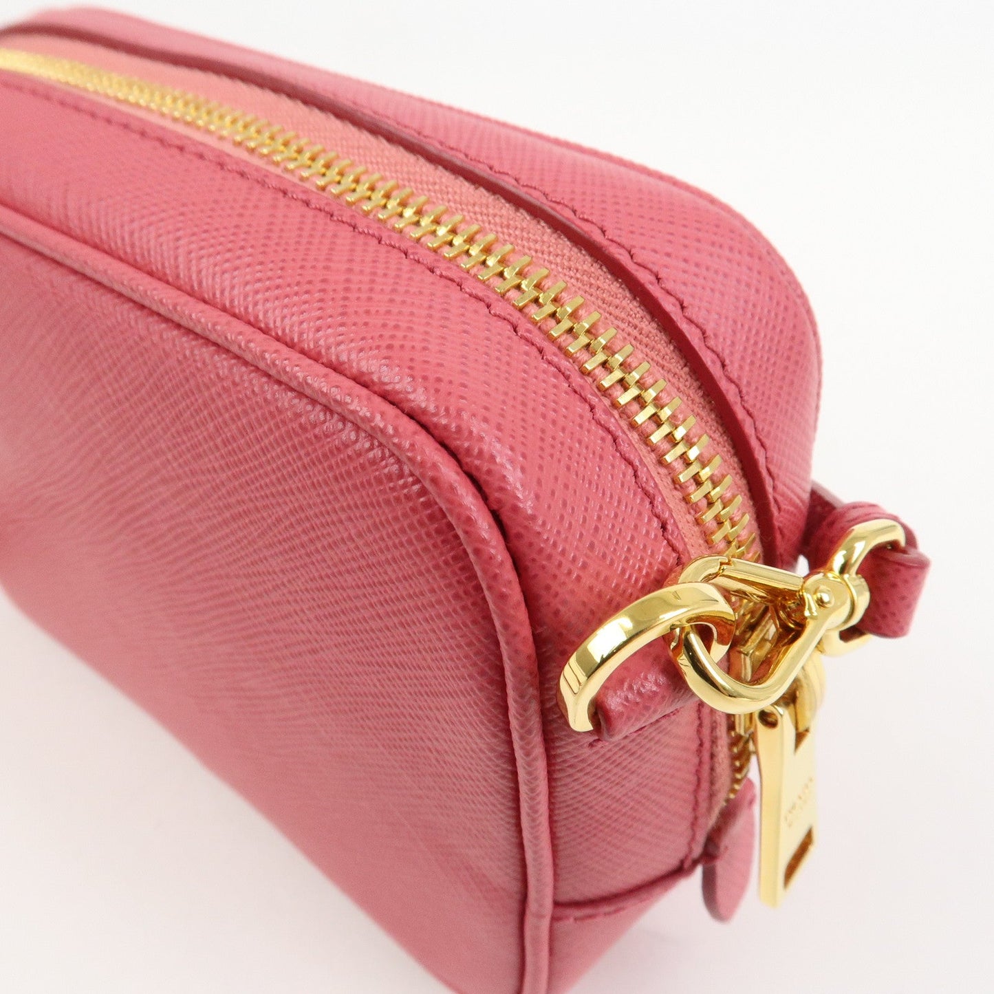 Prada Saffiano Leather Ribbon Mini Camera Shoulder Bag Pink 1N1674【Pre-order】