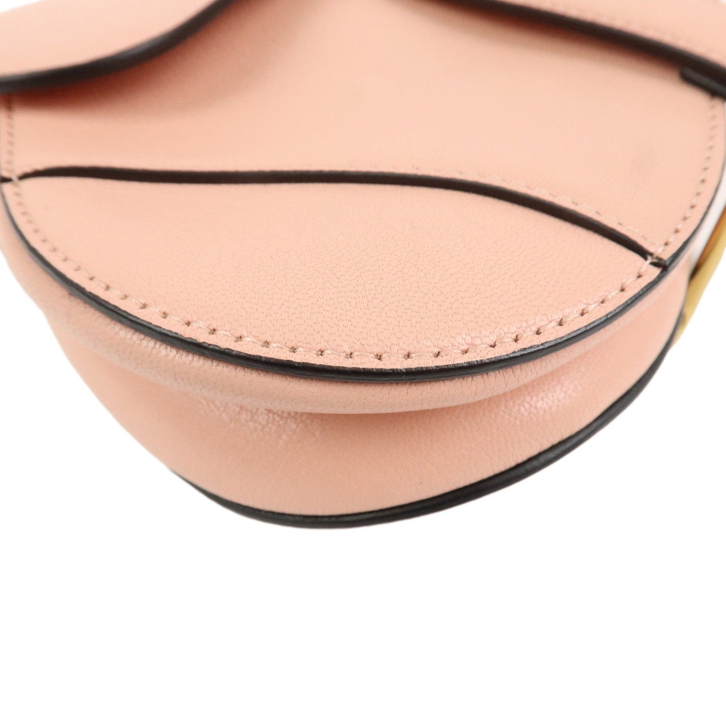 Christian Dior CD Logo Leather Saddle Bag Mini Hand Bag【Pre-order】