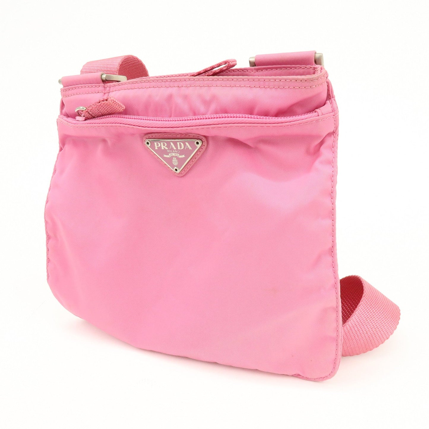 Prada Triangle Logo Nylon Shoulder Bag Crossbody Bag Pink【Pre-order】